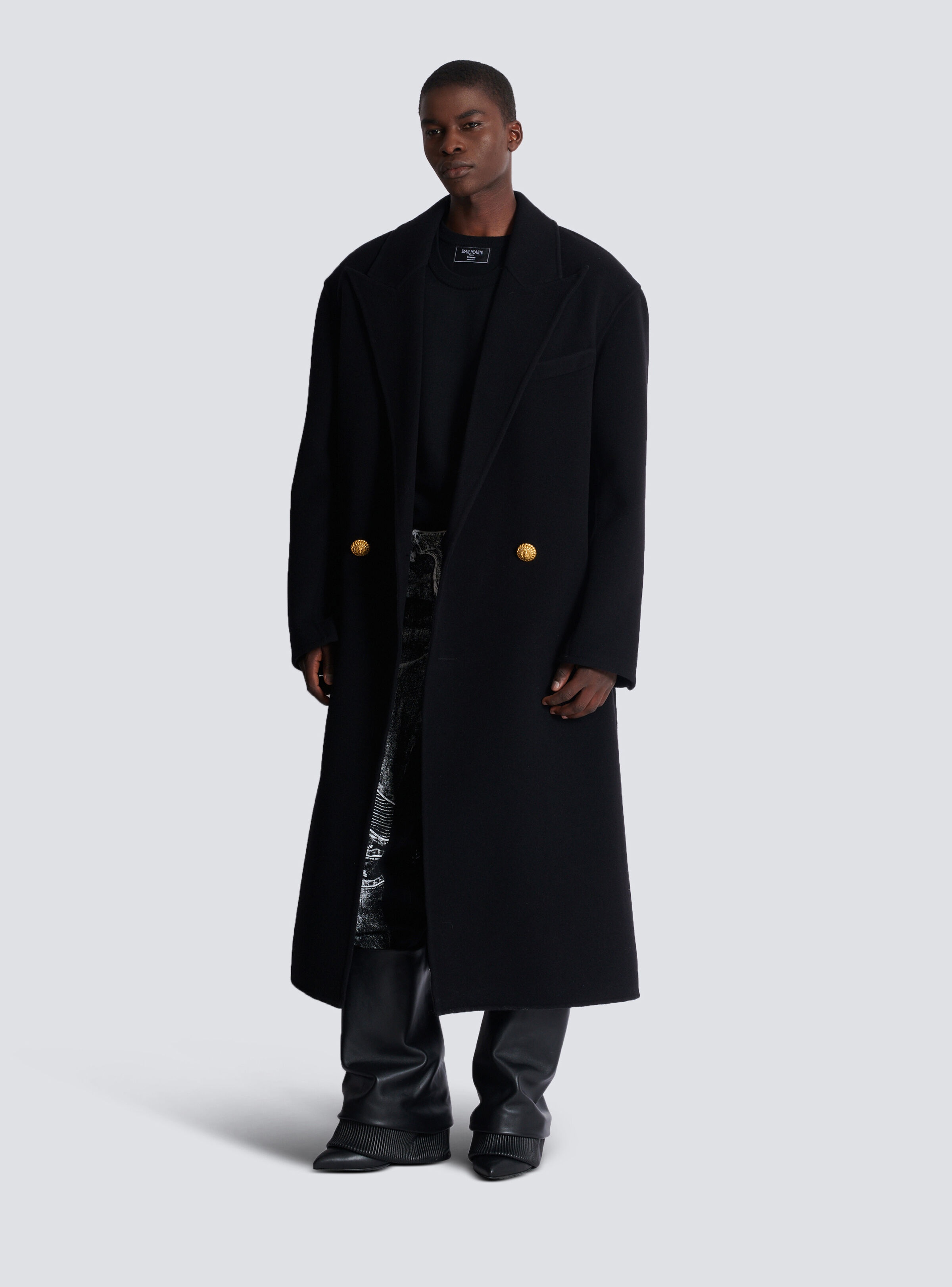 Long coat in double-faced wool - 2