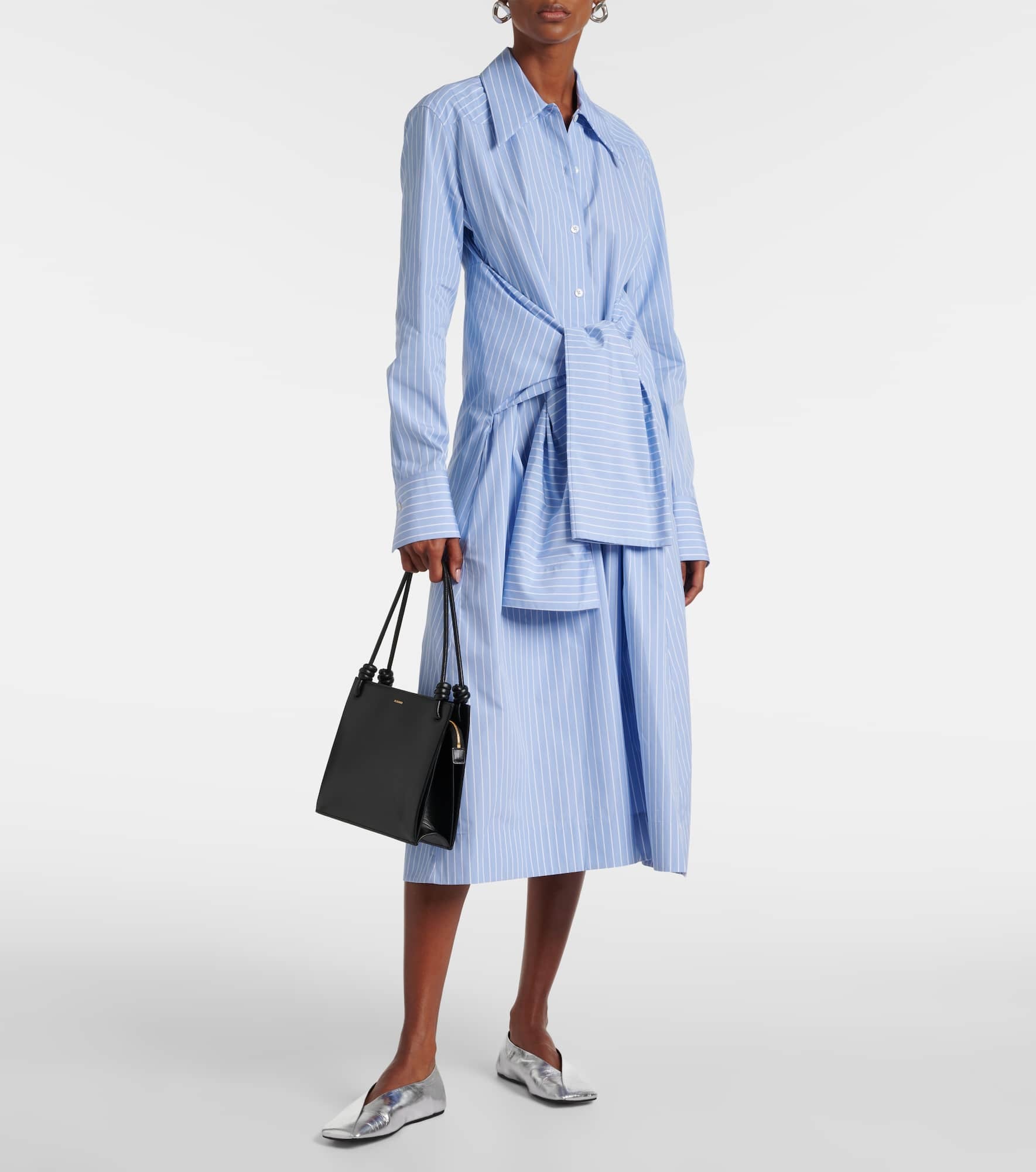 Layered cotton midi dress - 2