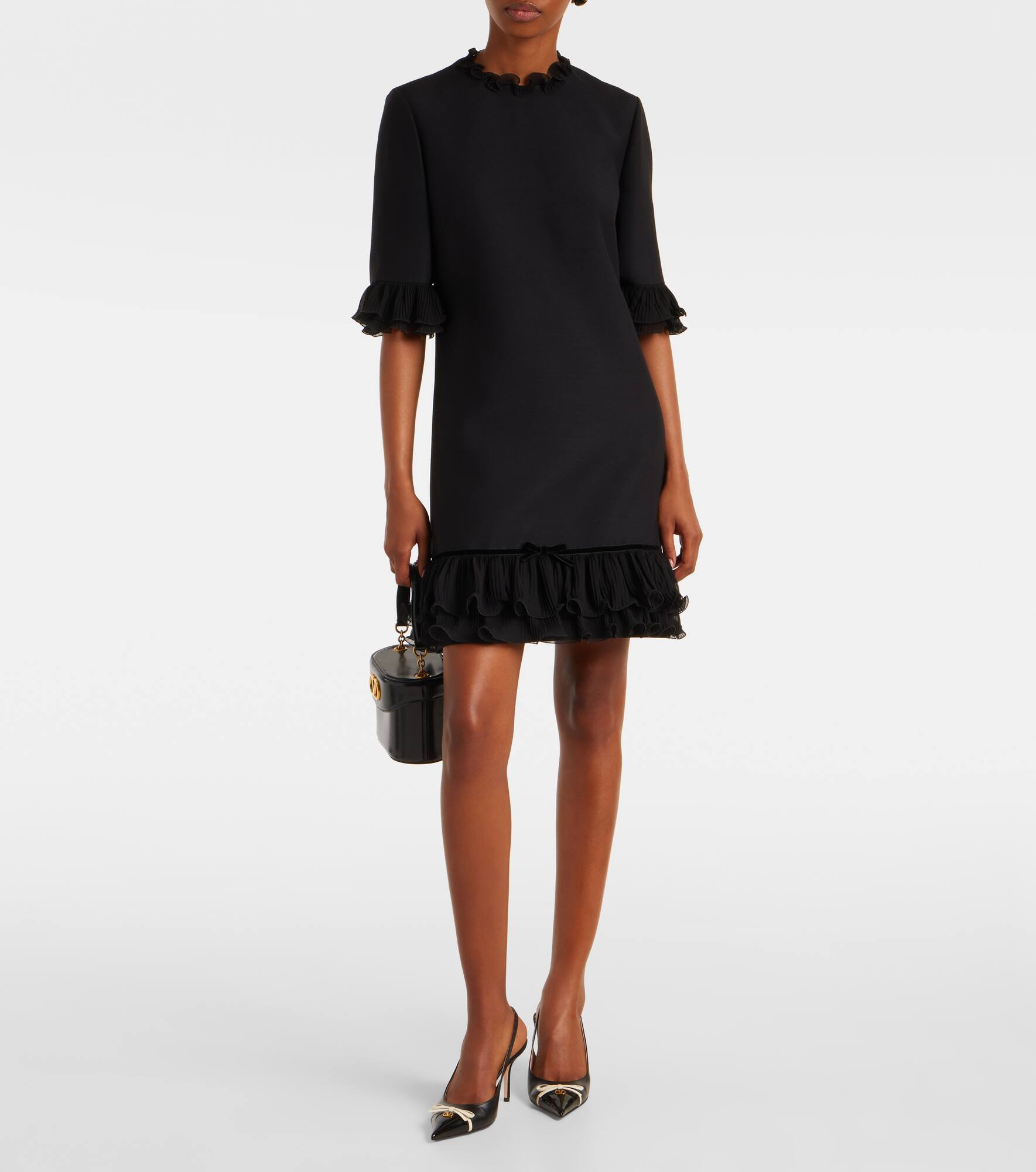 Ruffled silk crêpe minidress - 2