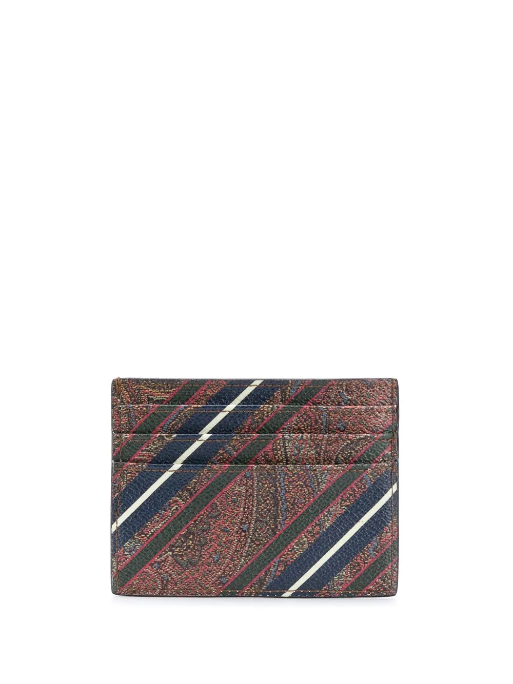 striped paisley-print cardholder - 2