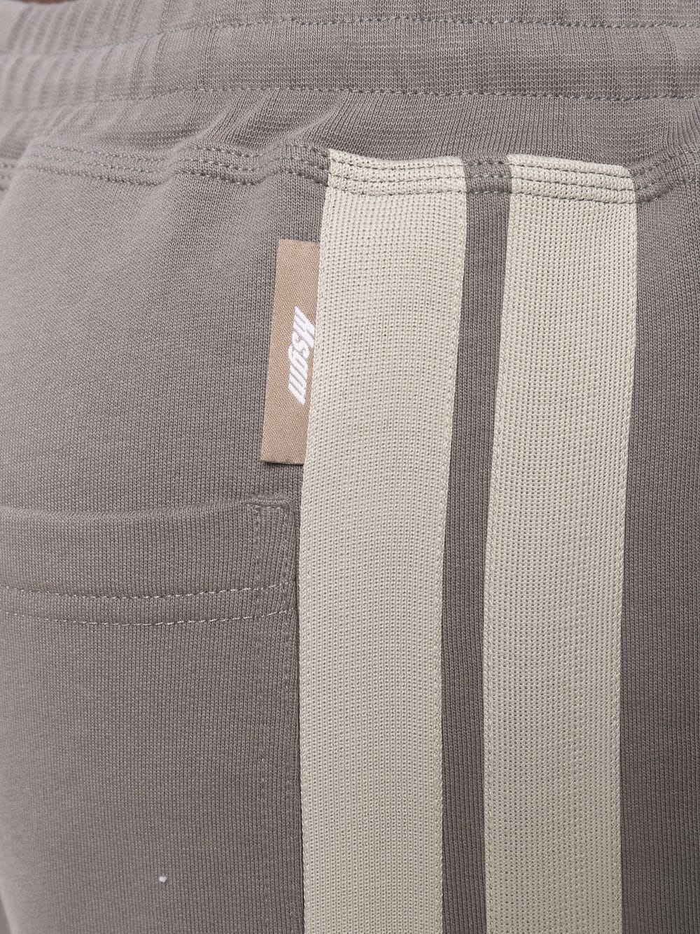 side-stripe cotton track pants - 5