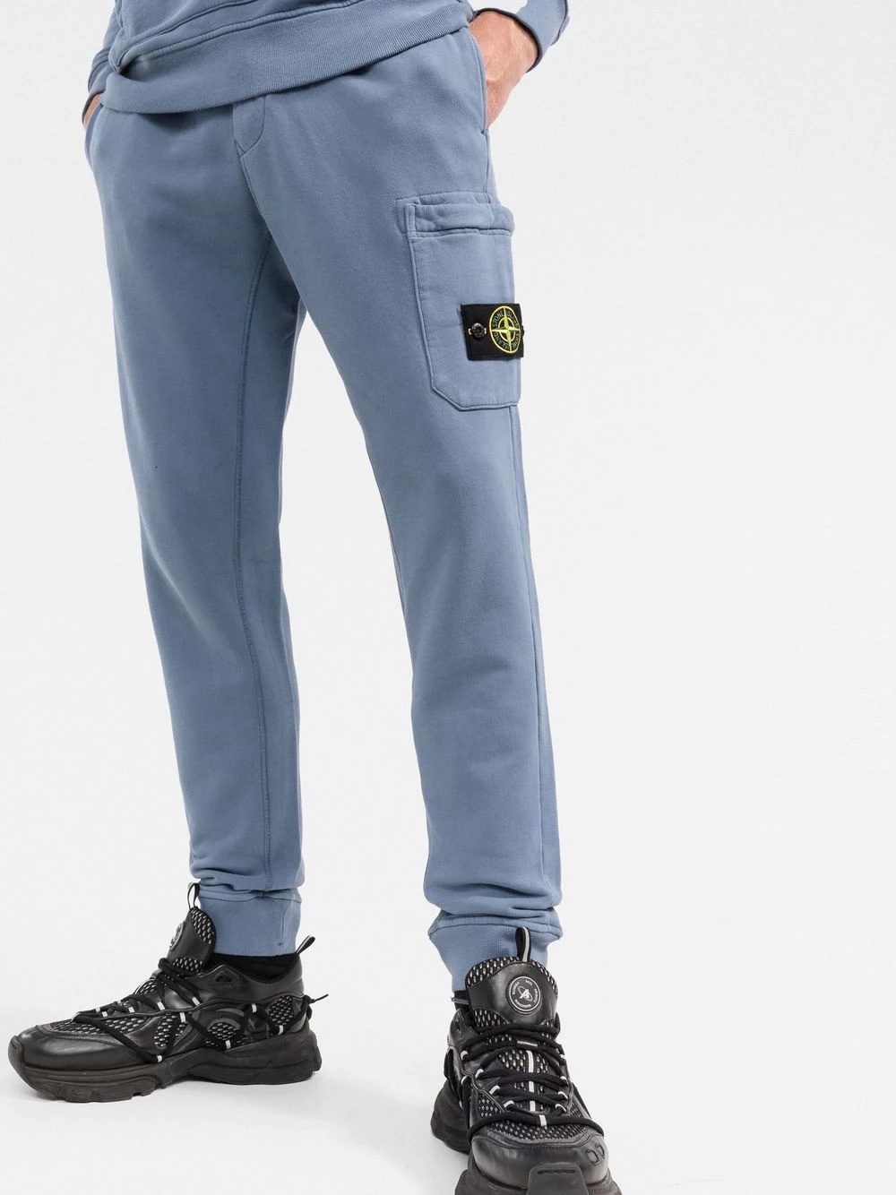 Compass-patch tapered track pants - 3