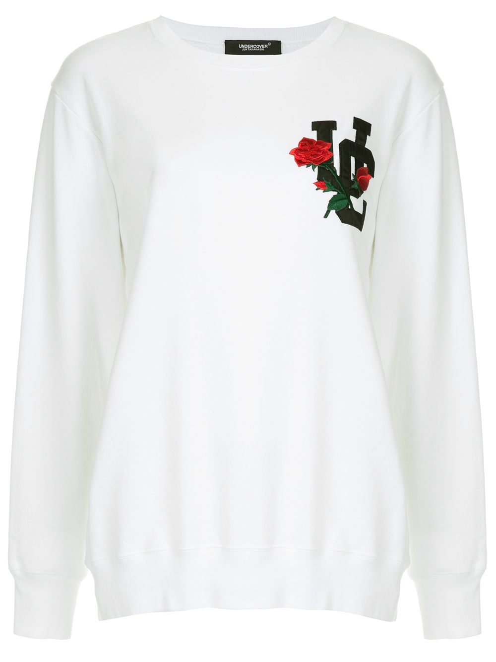 UNDERCOVER embroidered rose sweatshirt | REVERSIBLE