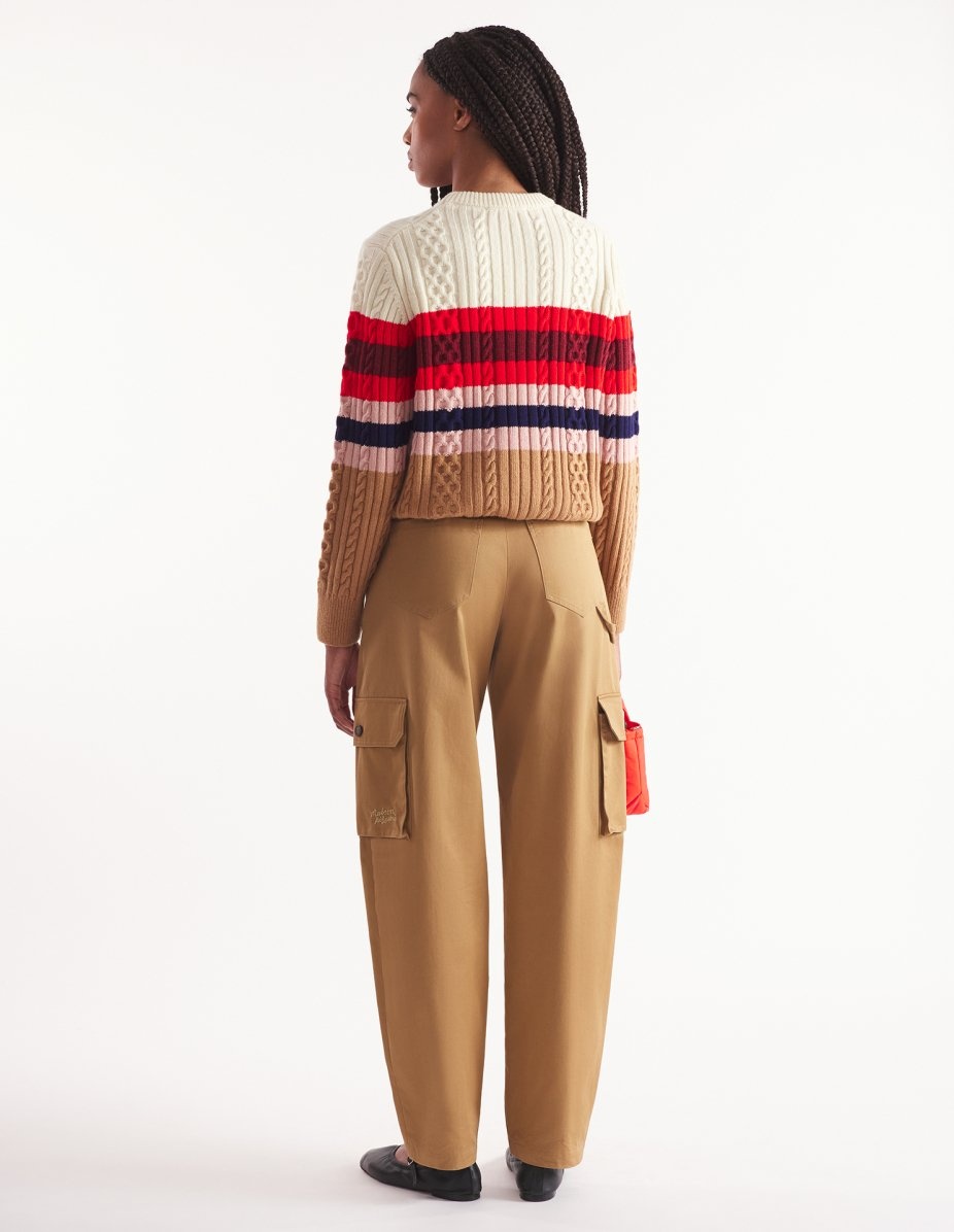 STRIPED CABLE JUMPER - 5