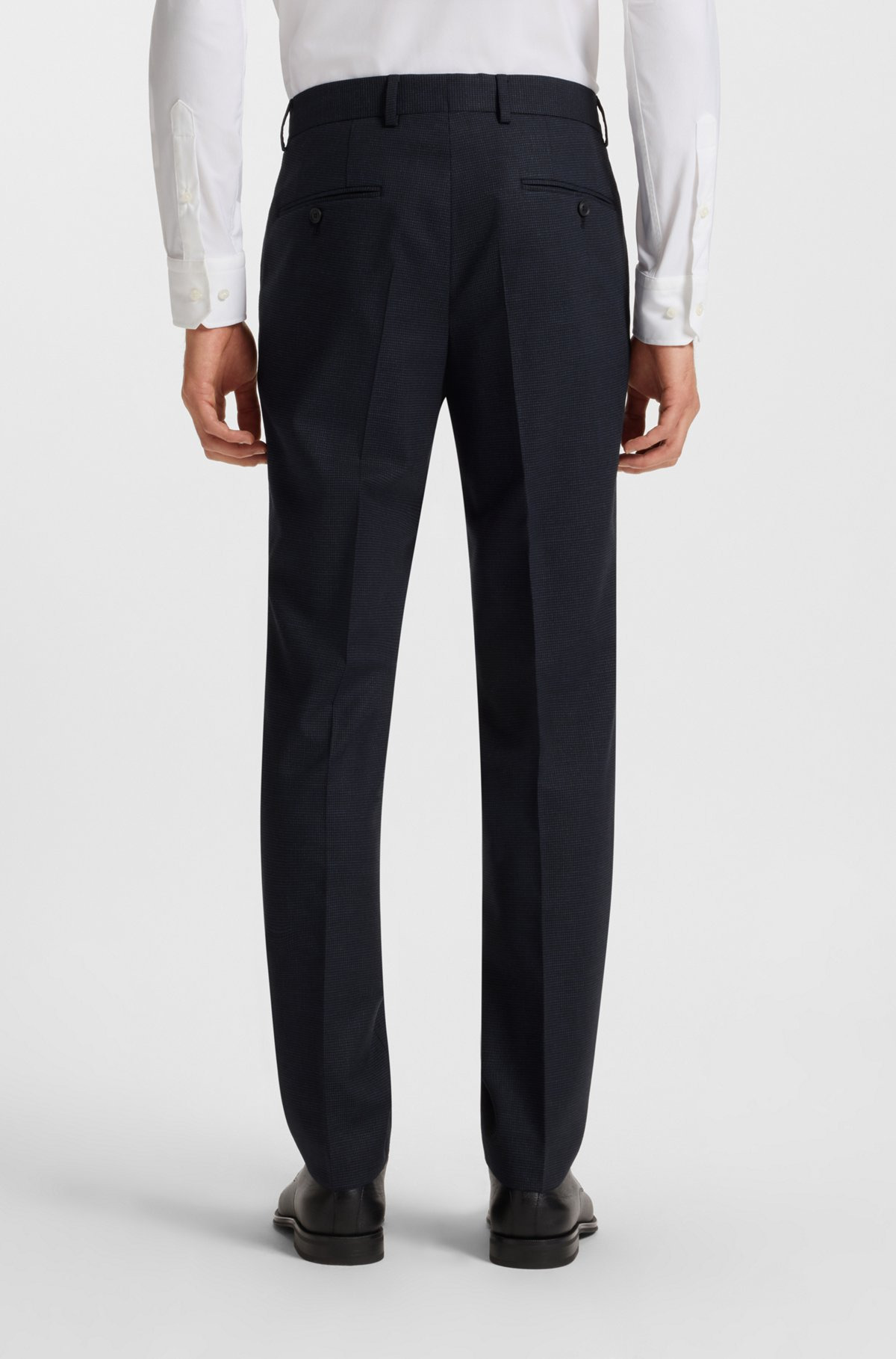 EXTRA-SLIM-FIT SUIT IN A MICRO-PATTERN WOOL BLEND - 7
