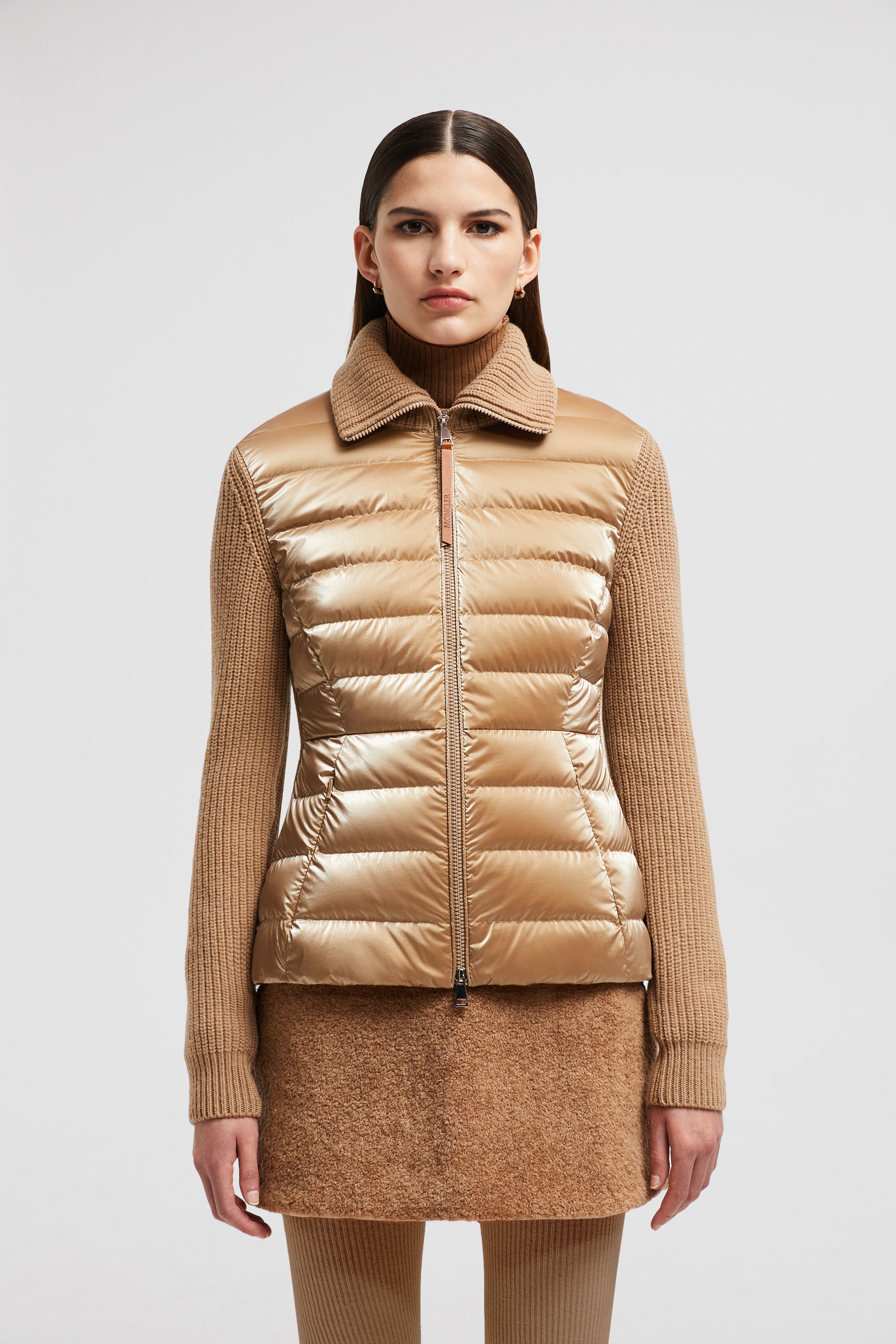 Padded Wool Zip-Up Cardigan - 3