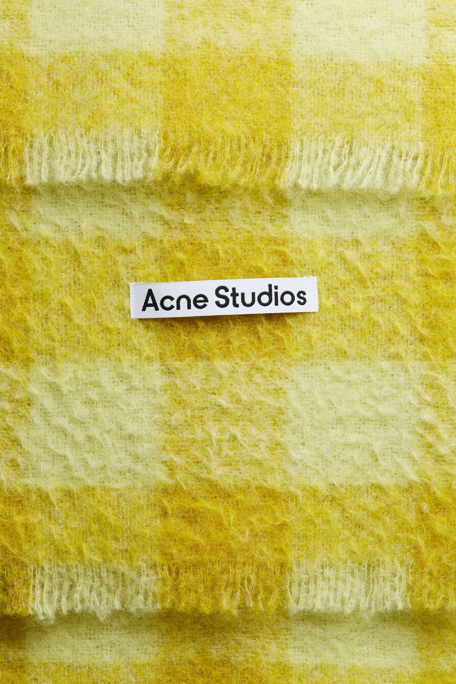 Checked scarf soft yellow/sharp yellow - 5