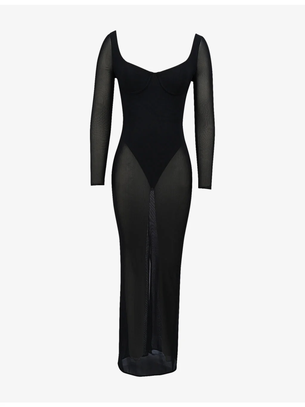 Everly Semi-Sheer Mesh Maxi Dress - 1