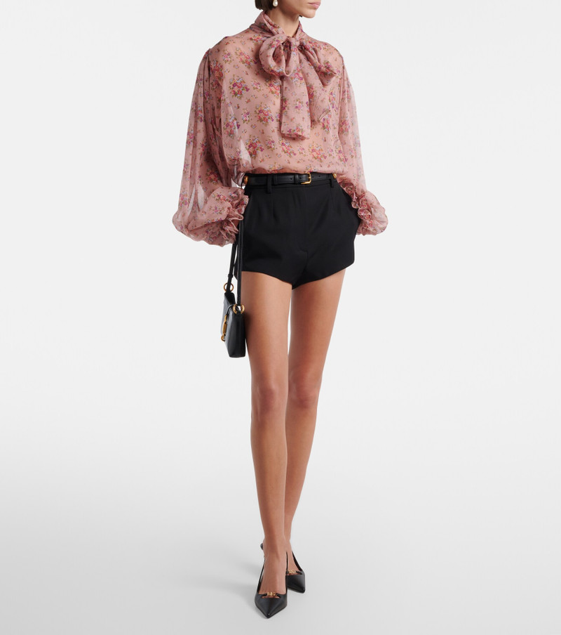 Dolce & Gabbana Virgin wool gabardine micro shorts outlook