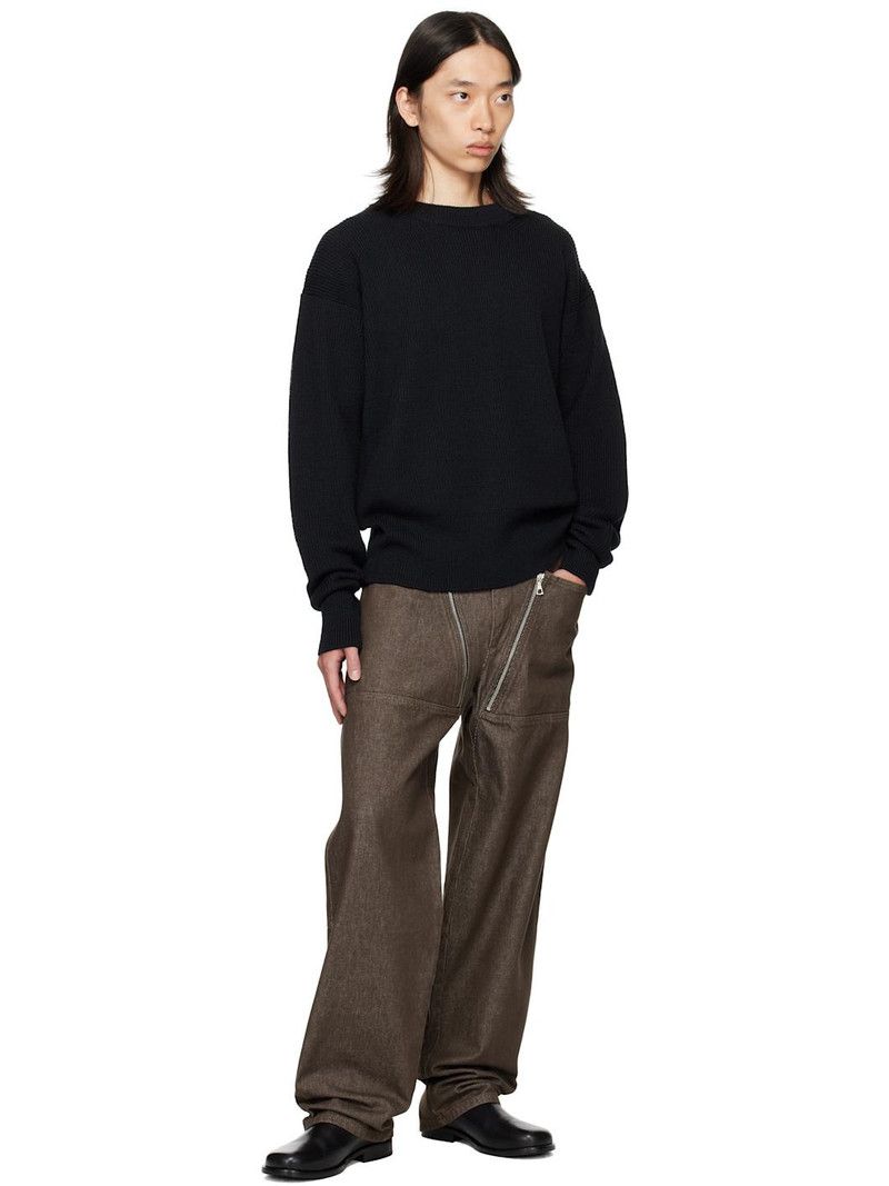 Dries Van Noten Brown Paneled Jeans outlook