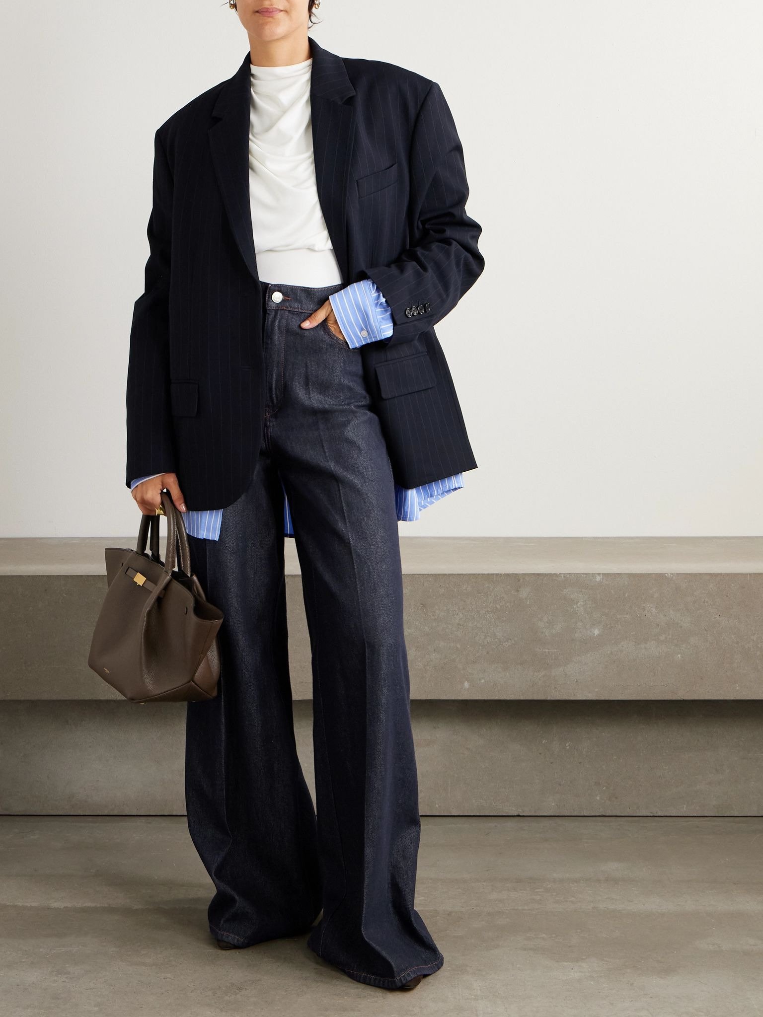 Carmine high-rise wide-leg jeans Dark denim - 2
