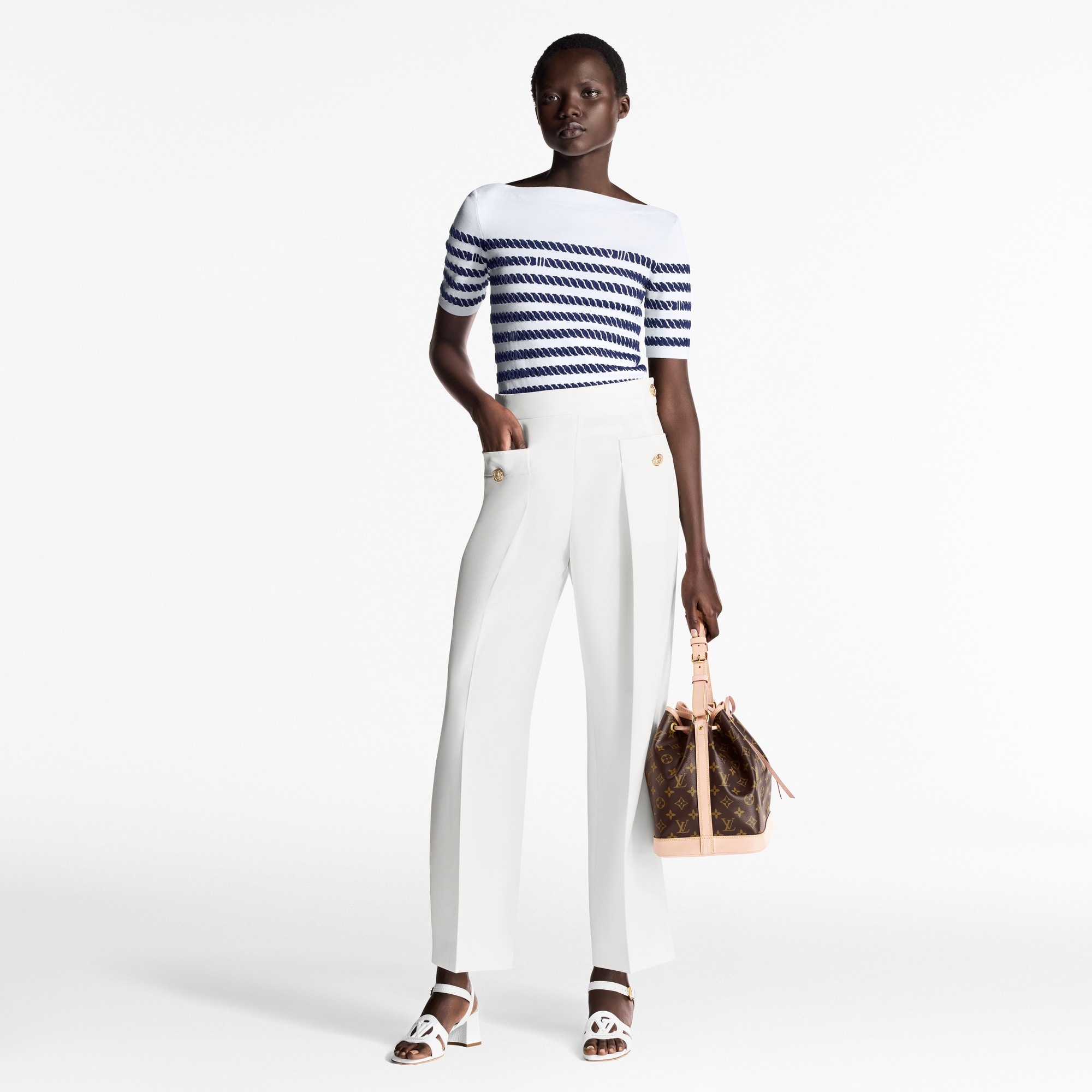 Rope Stripes Knit Top - 4
