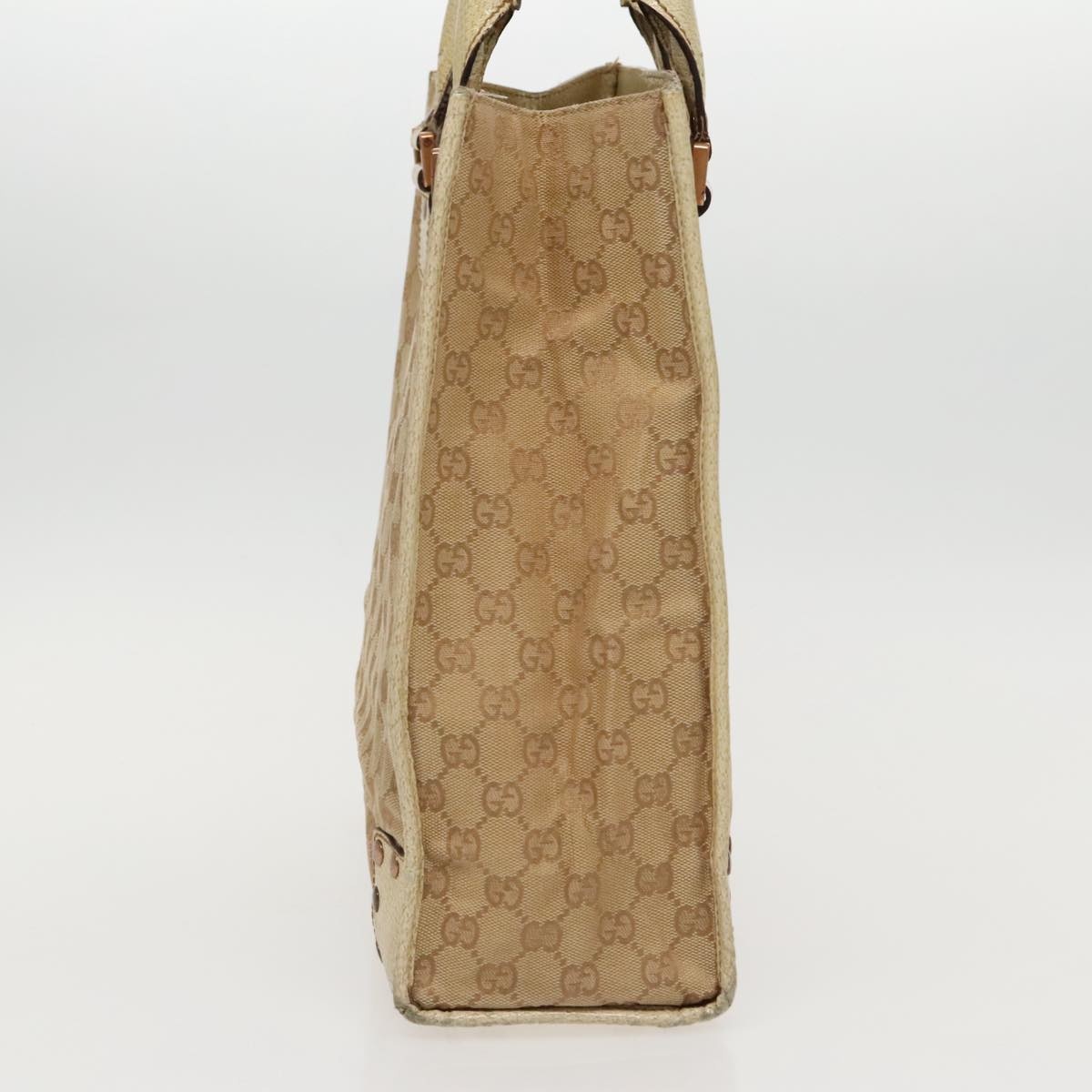 GUCCI GG Canvas Tote Bag Beige Gold - 3