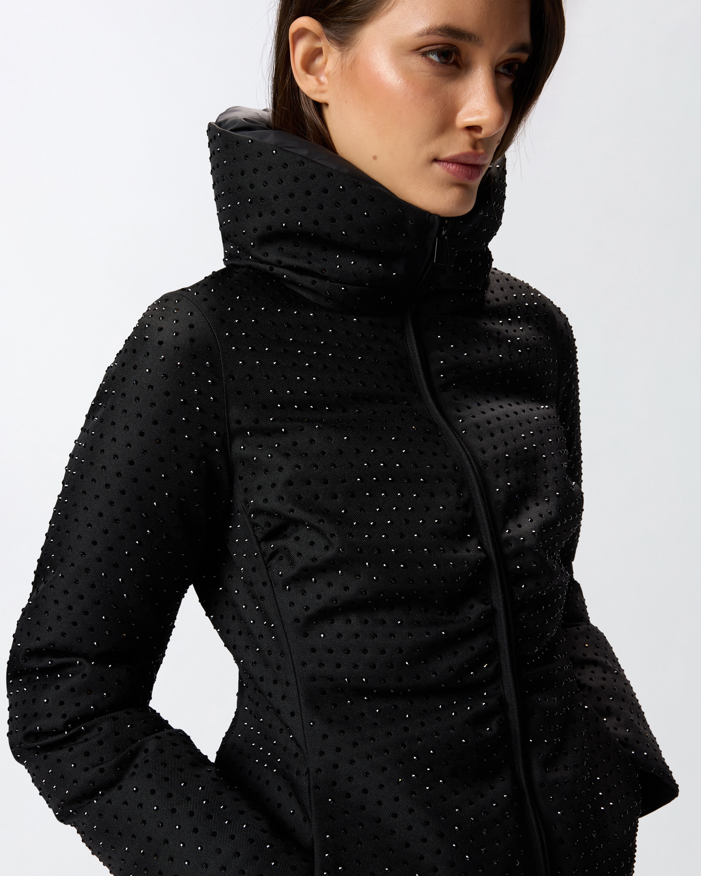 FULLY RHINESTONED SHORT DOWN JACKET - 5