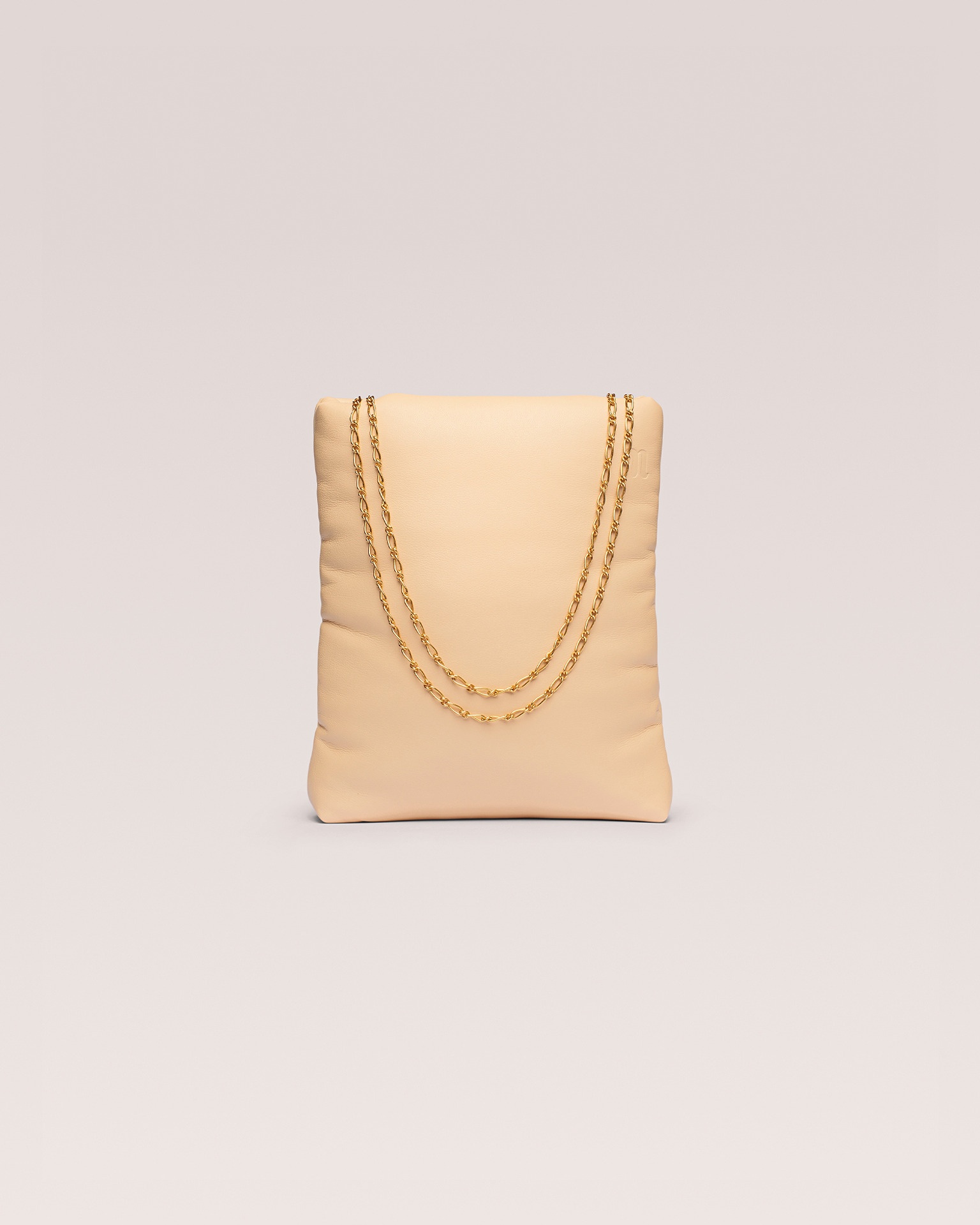 NOELANI - Chain-embellished vegan leather bag - Eggshell - 1