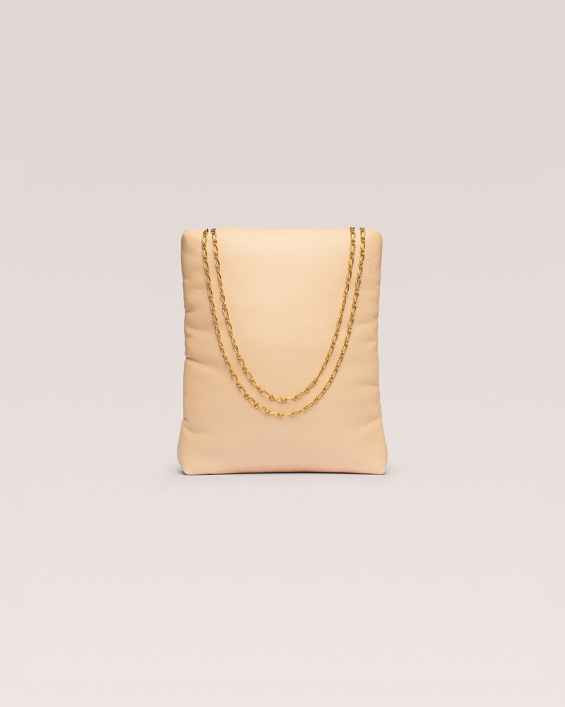 NOELANI - Chain-embellished vegan leather bag - Eggshell 1