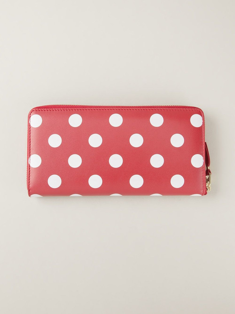 Comme Des Garçons polka dot long wallet outlook
