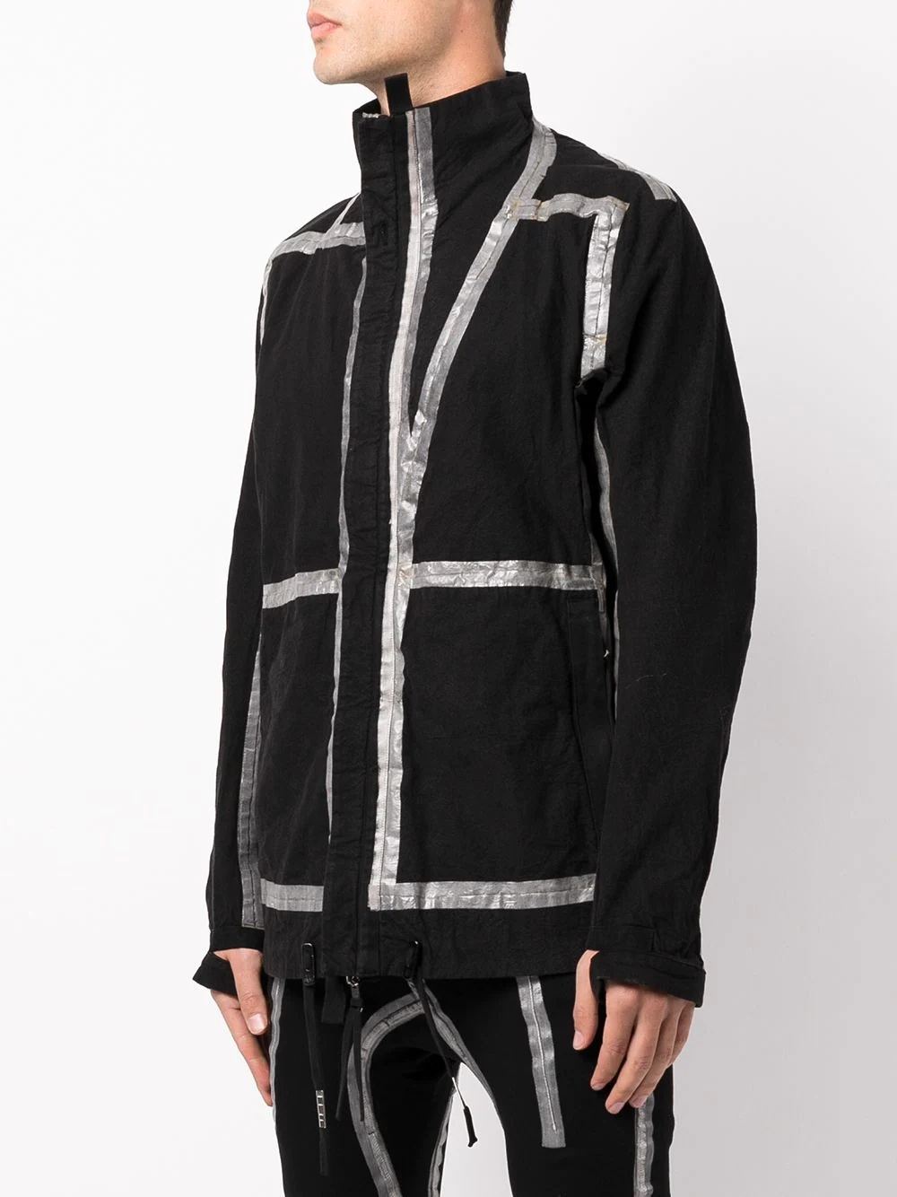 reversible metallic trim zipped jacket - 3
