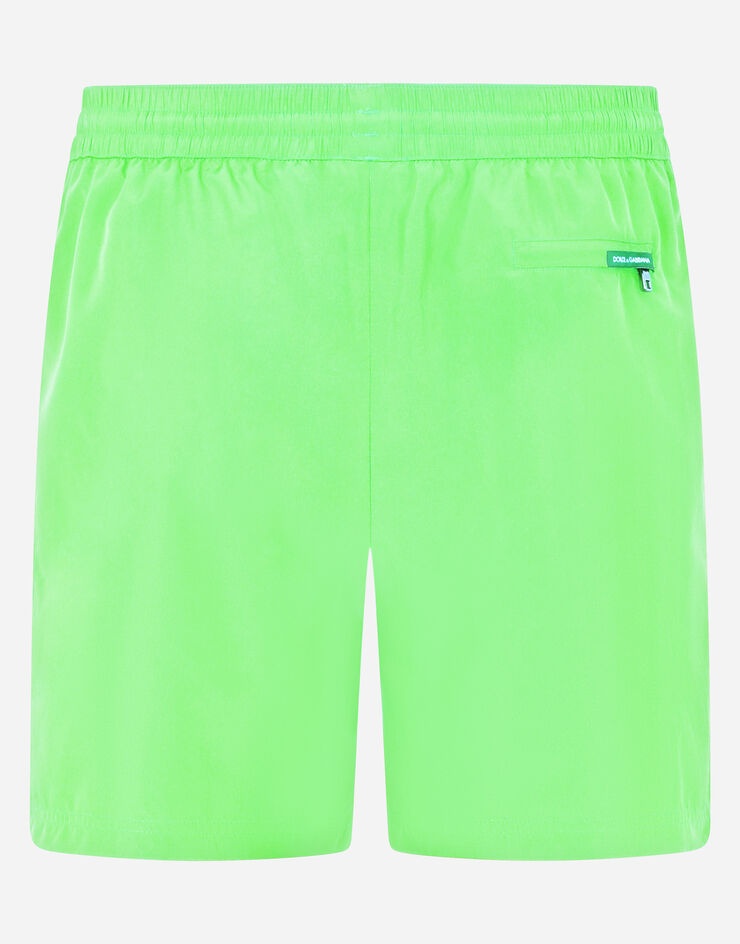 Mid-length swim trunks with 3D DG logo - 3