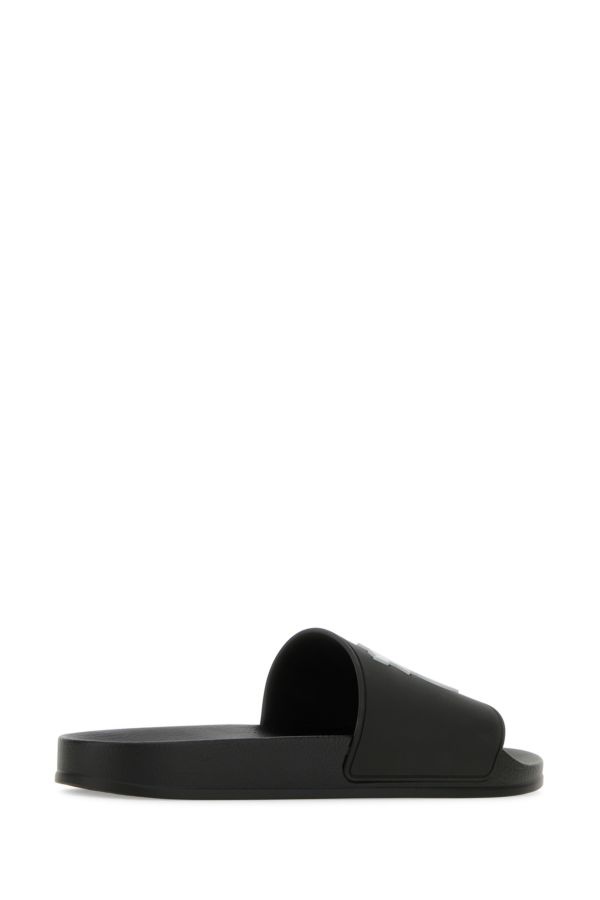 Black rubber slippers - 3