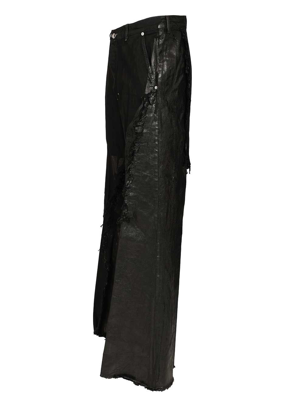 Joris Megacrust Denim And Cotton Tela Trousers Black - 3