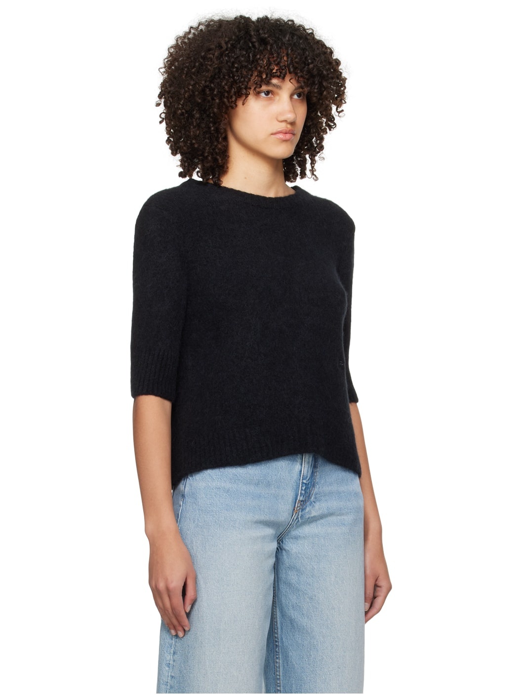 Black Open Back Sweater - 2
