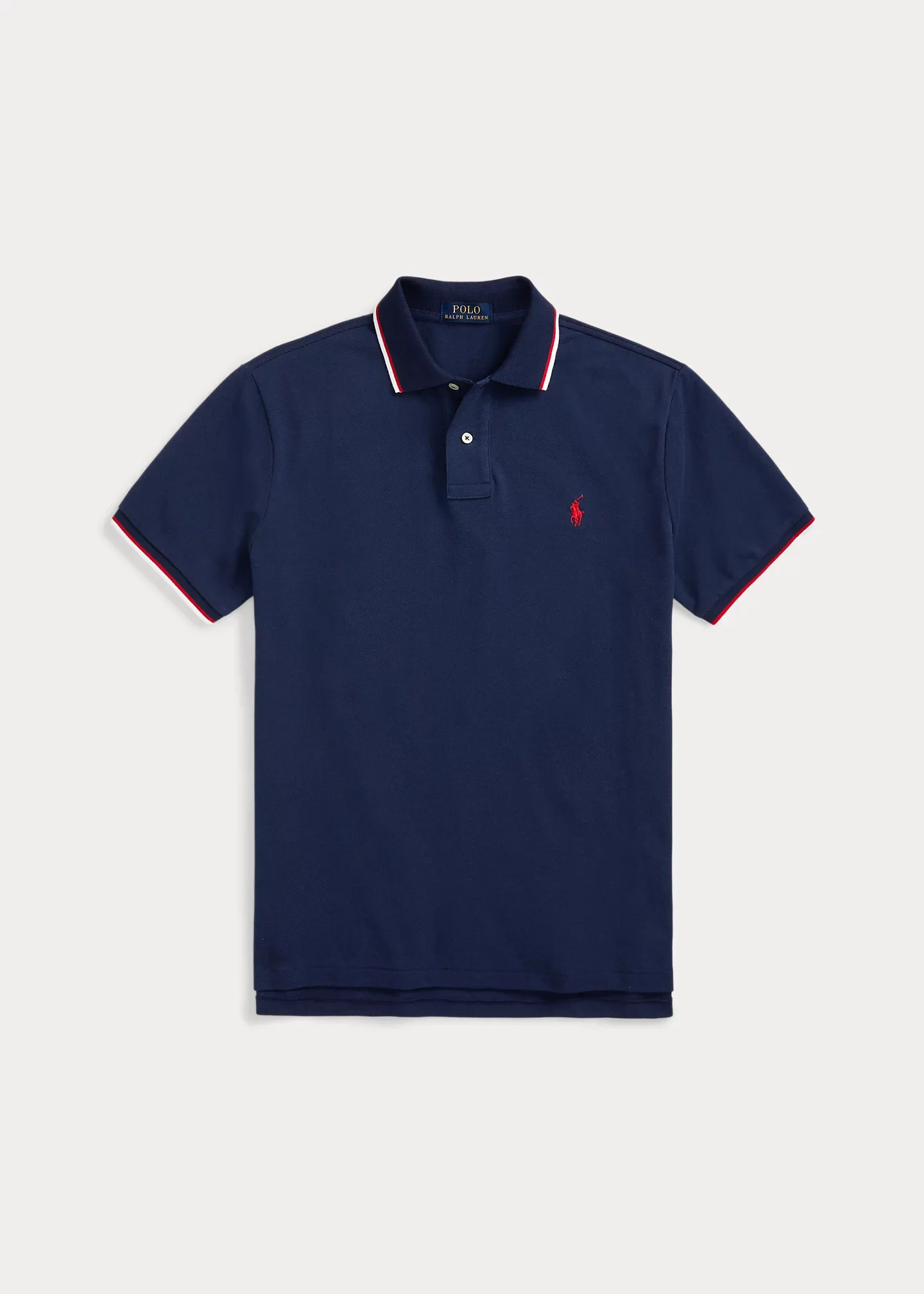 Classic Fit Mesh Polo Shirt - 1