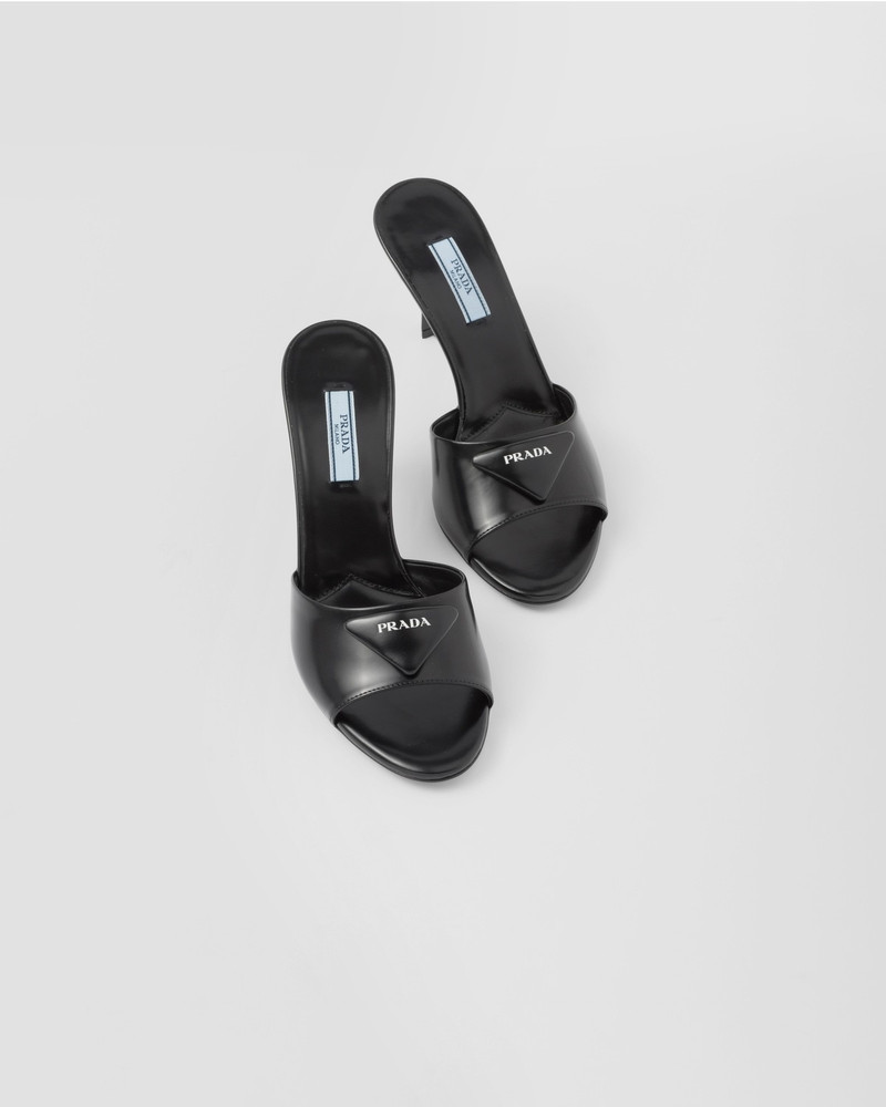 Brushed leather sandals 4