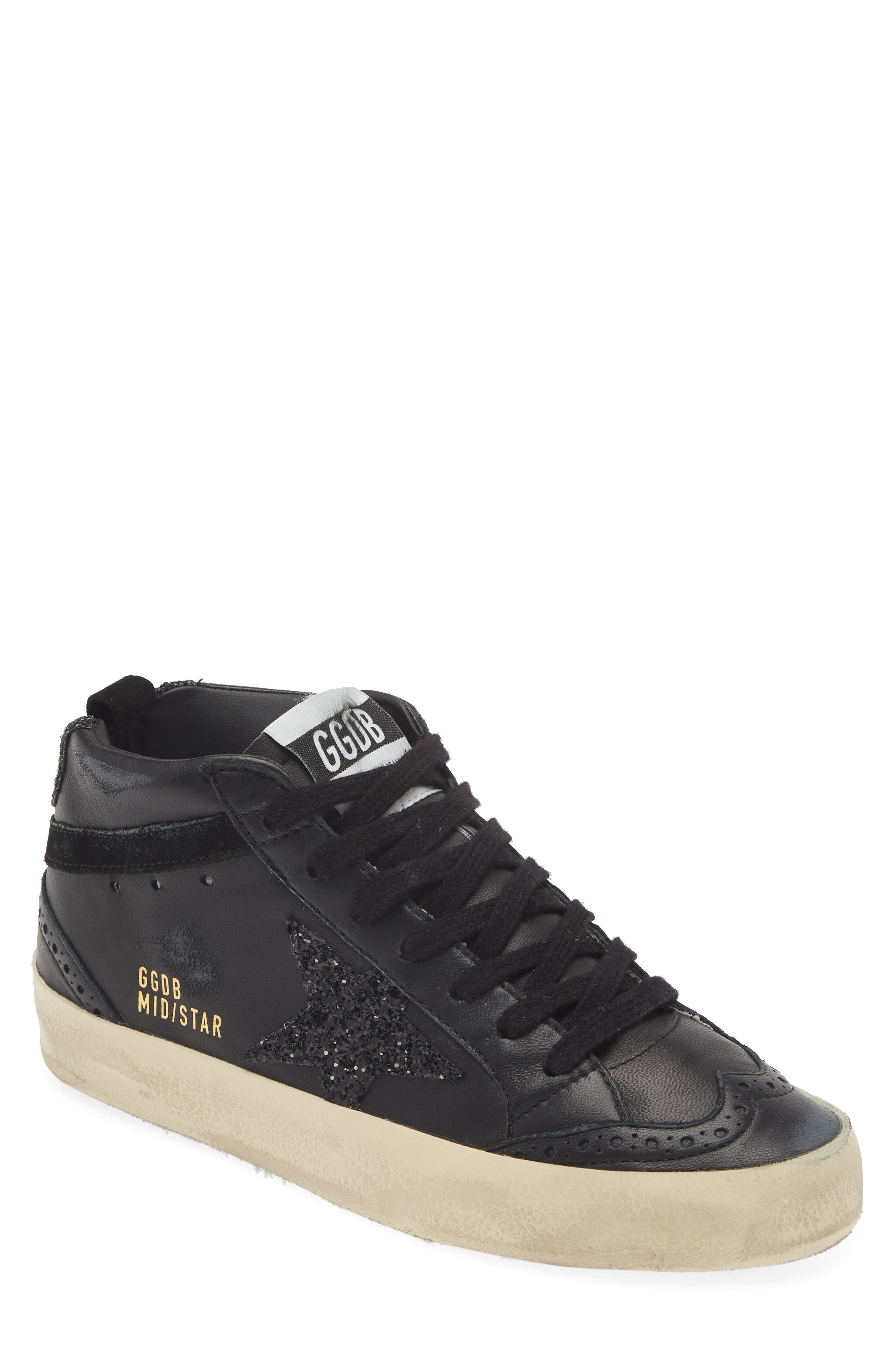 Golden Goose Midstar Sneaker in Black at Nordstrom - 1