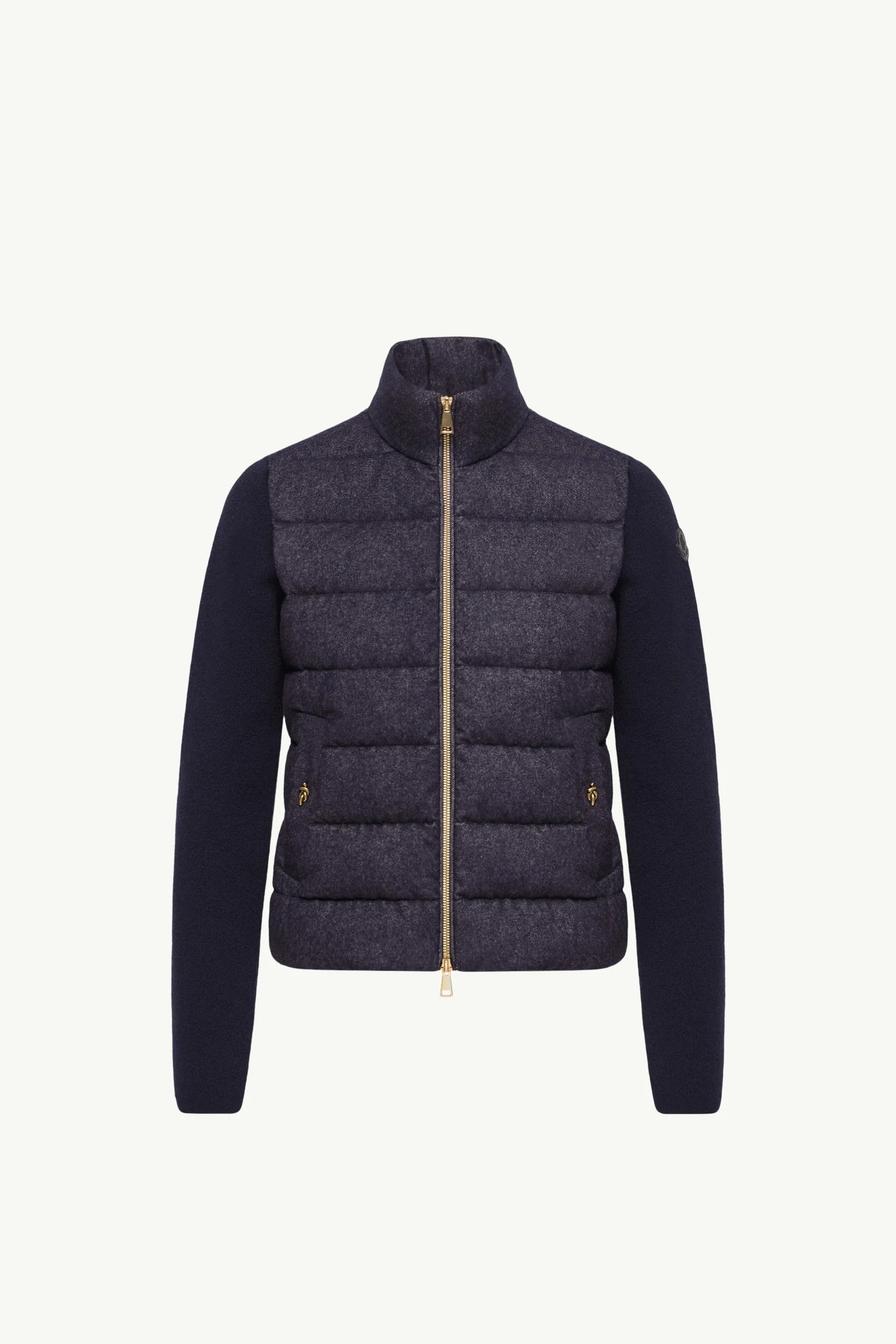 Wool & Cashmere Padded Zip-Up Cardigan - 1