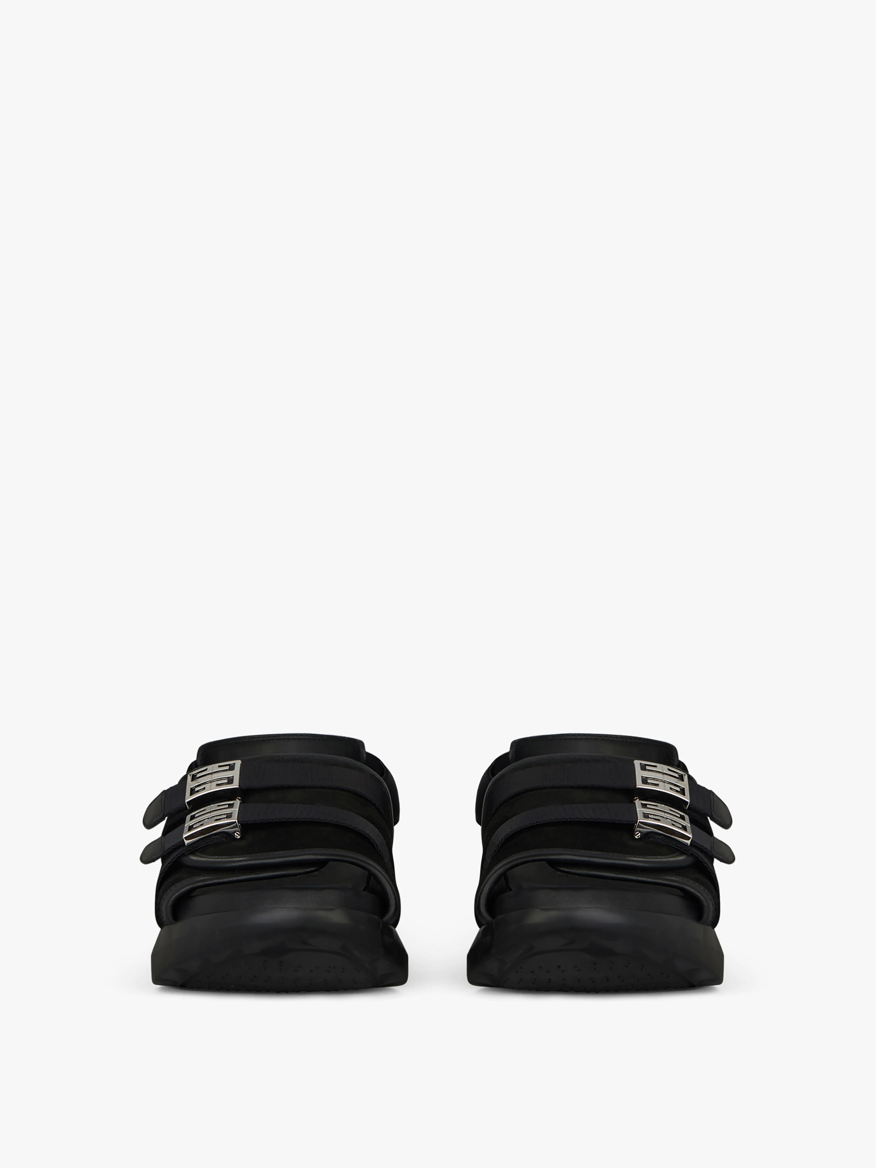 MARSHMALLOW BRIDLE SANDALS IN SUEDE AND LEATHER - 2