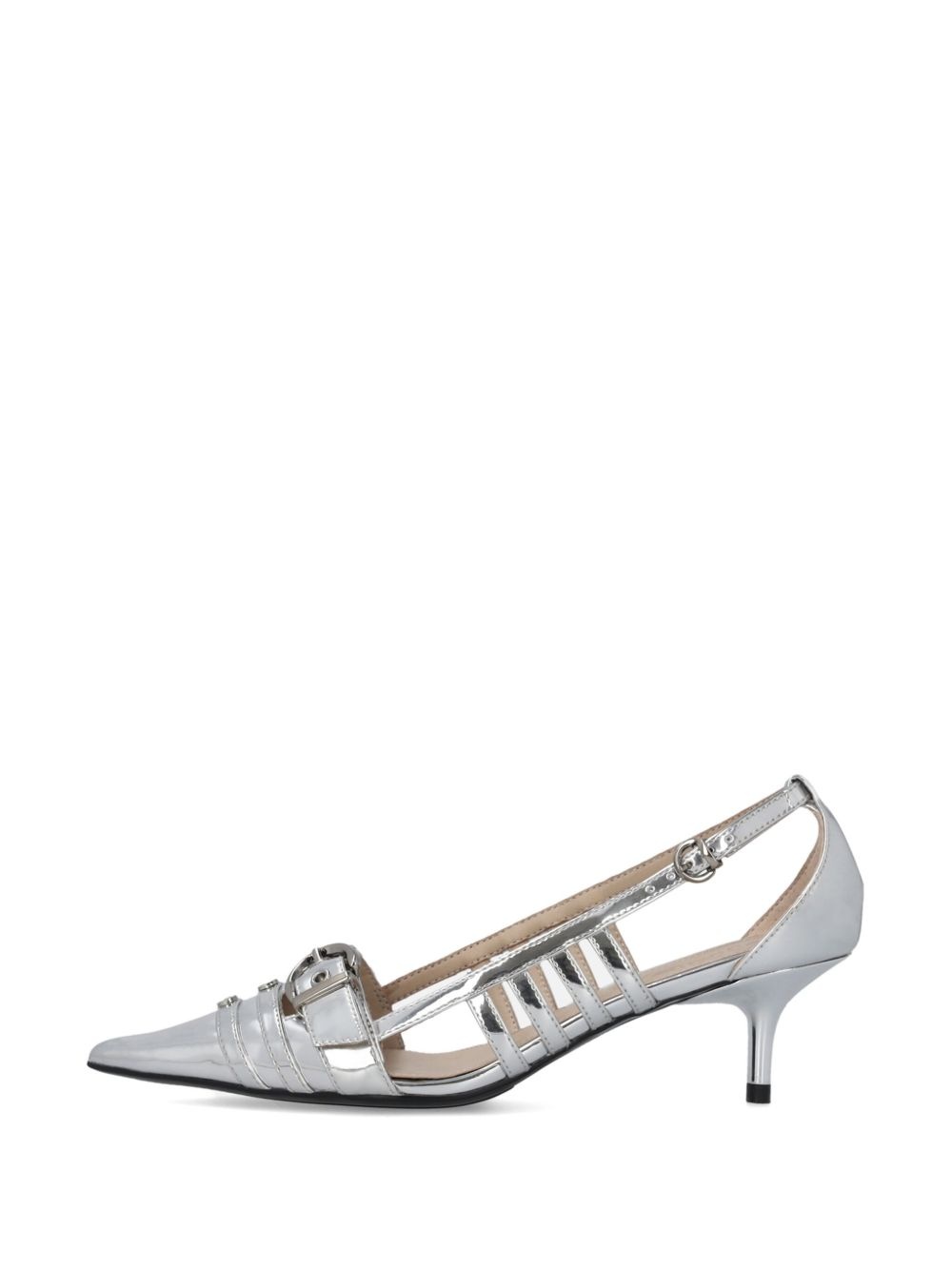 multi-straps leather pumps - 5