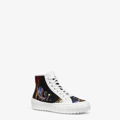 FENDI Multicolor nylon high-tops outlook