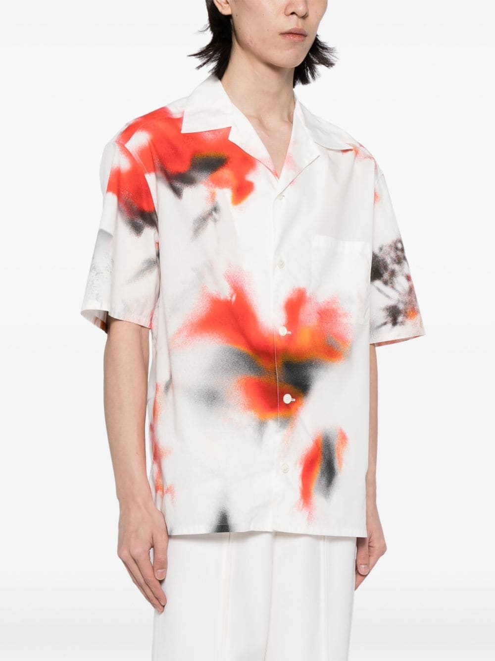 abstract-pattern cotton shirt - 3