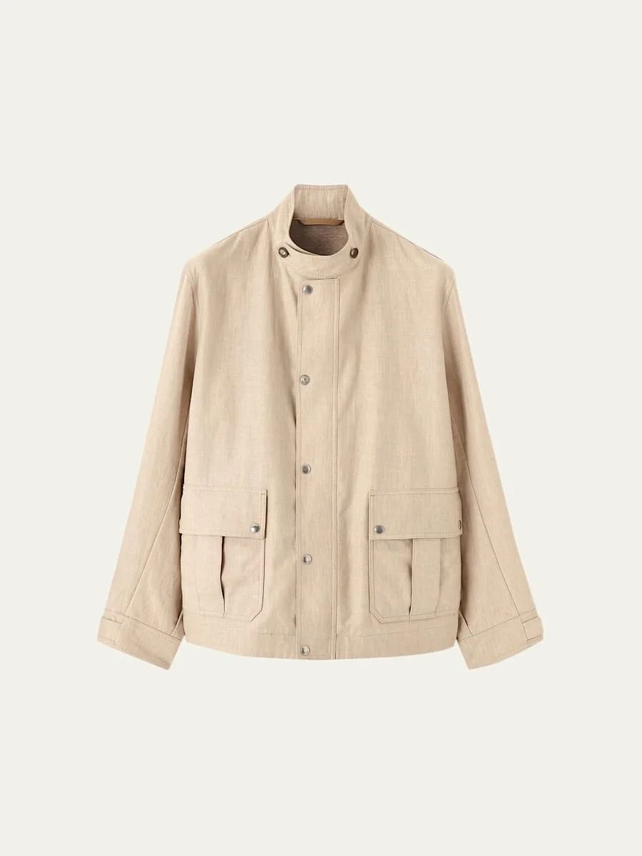 Men's Kody Linen Flap-Pocket Blouson - 1