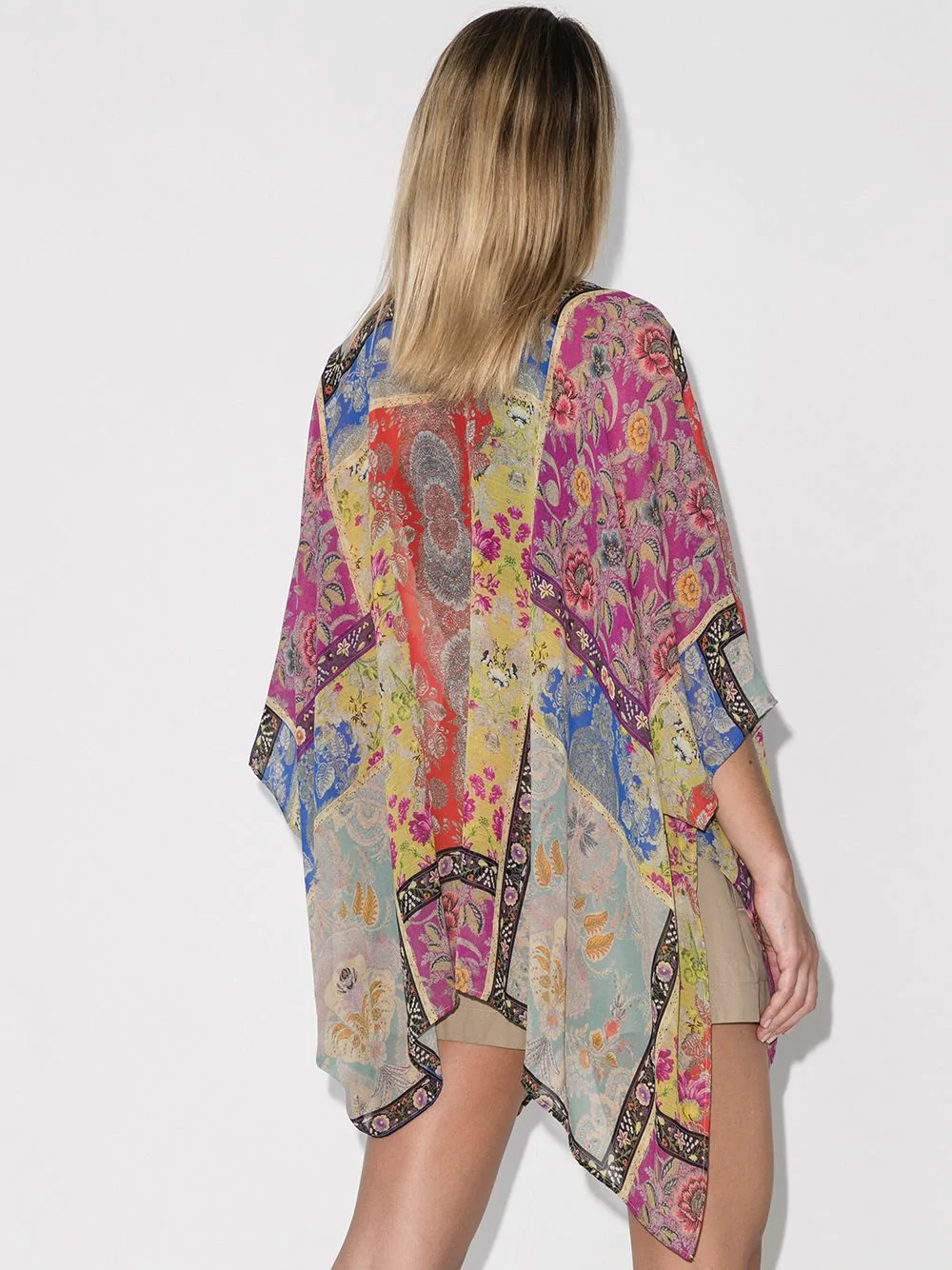 paisley-print poncho top - 3