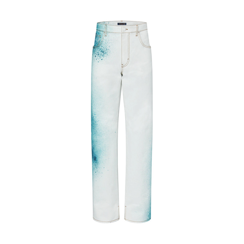 LV Spray Denim Pants 1