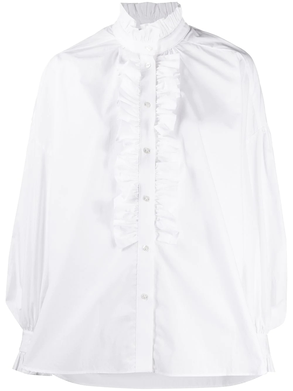 ruffle placket shirt - 1