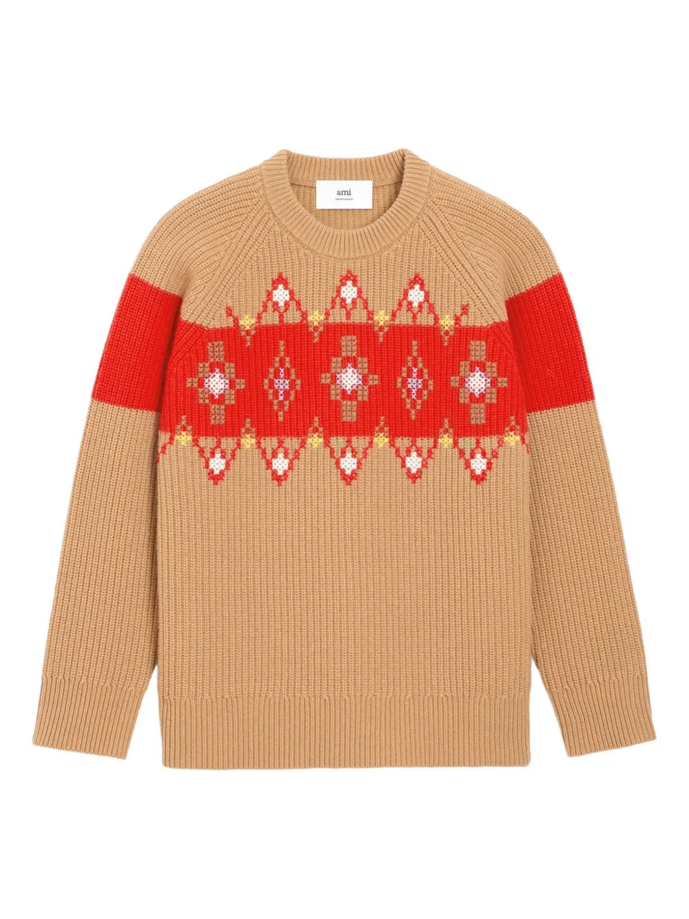 cross-stitch wool sweater - 1