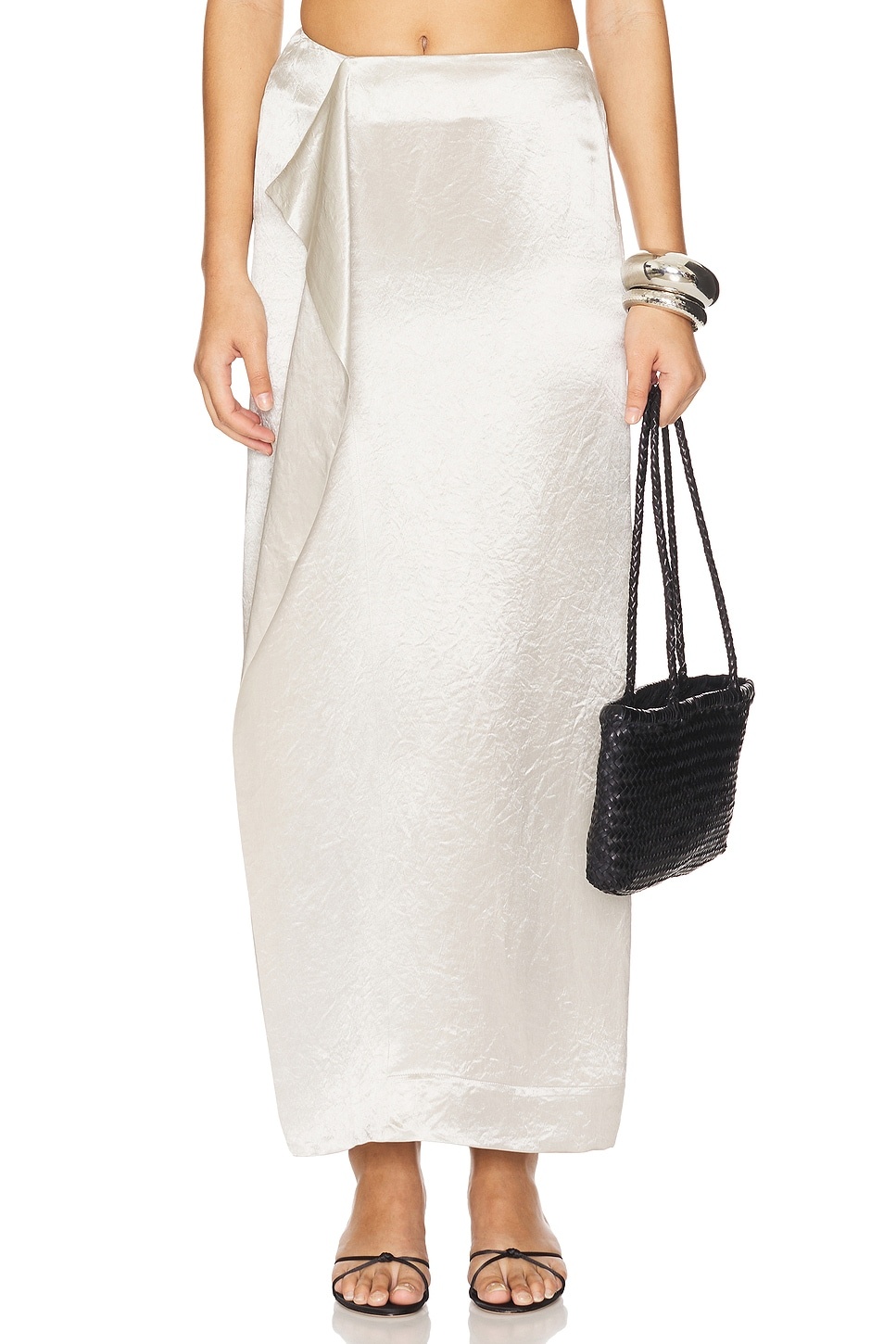 Kobe Wrap Over Maxi Skirt - 2