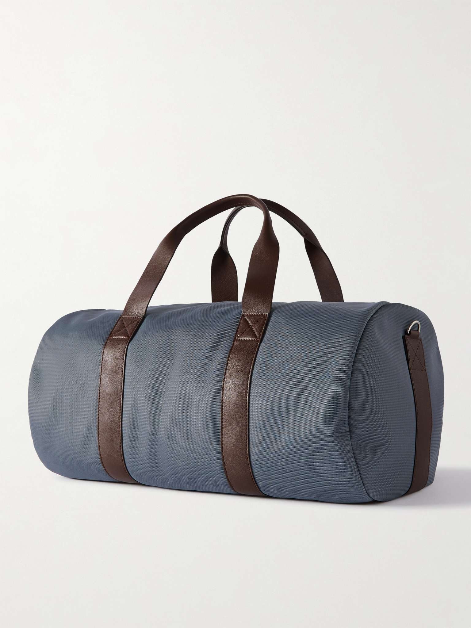 Leather-Trimmed Nylon Holdall - 4