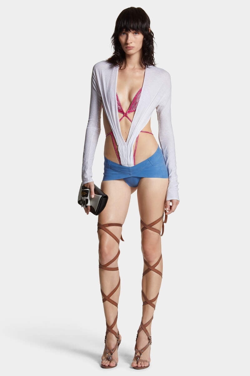 5-POCKET LATEX HOT PANTS - 3
