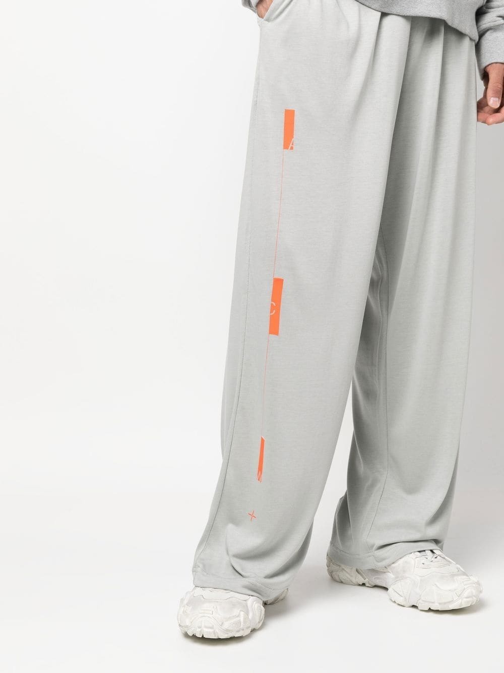 wide-leg cotton track pants - 5