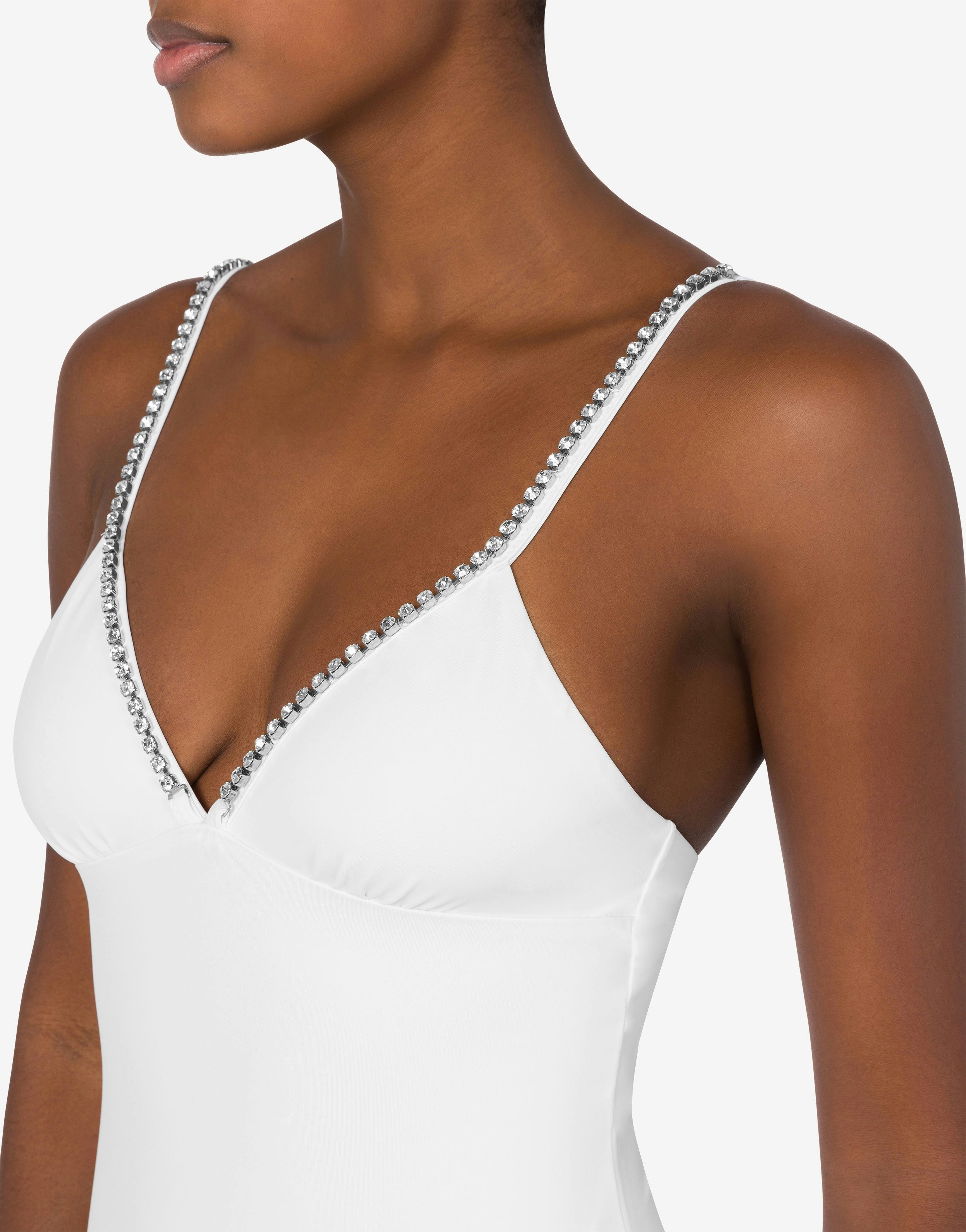SWIMSUIT SHINY SILVER LOGO - 4