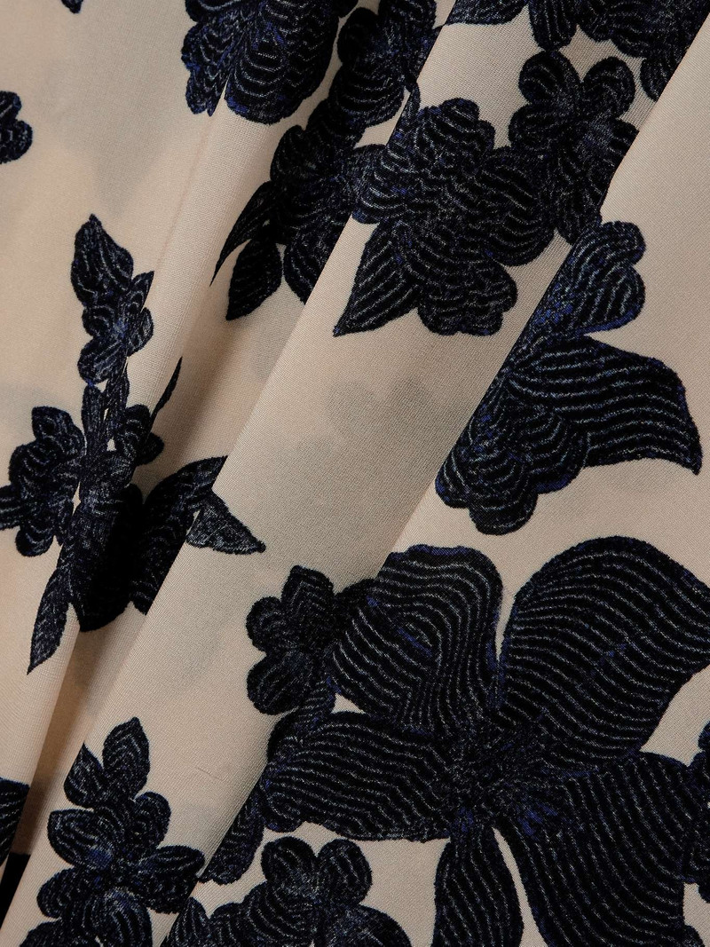 Natalia pleated floral-print stretch-jersey maxi dress Beige 4