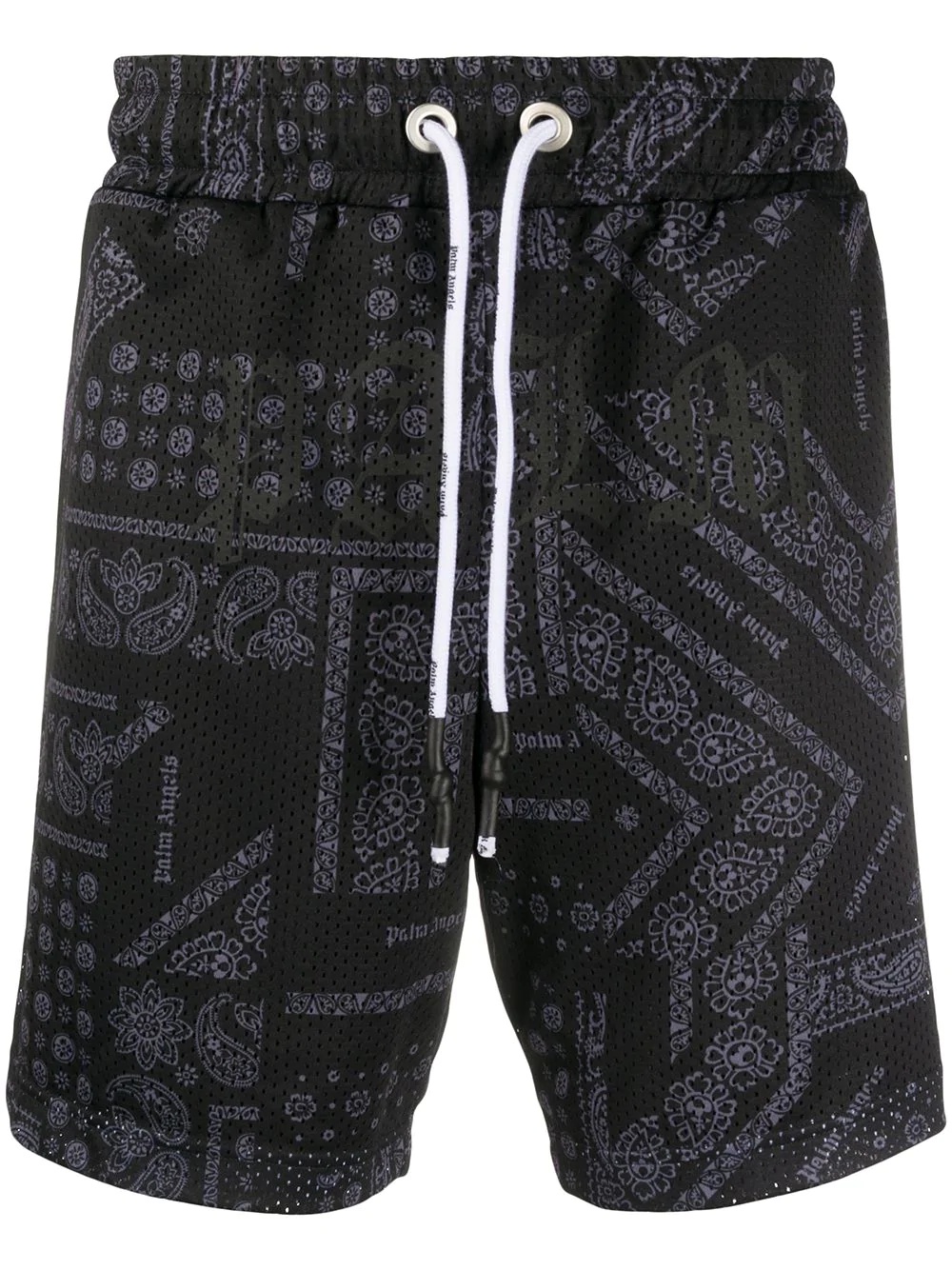 bandana-print drawstring shorts - 1