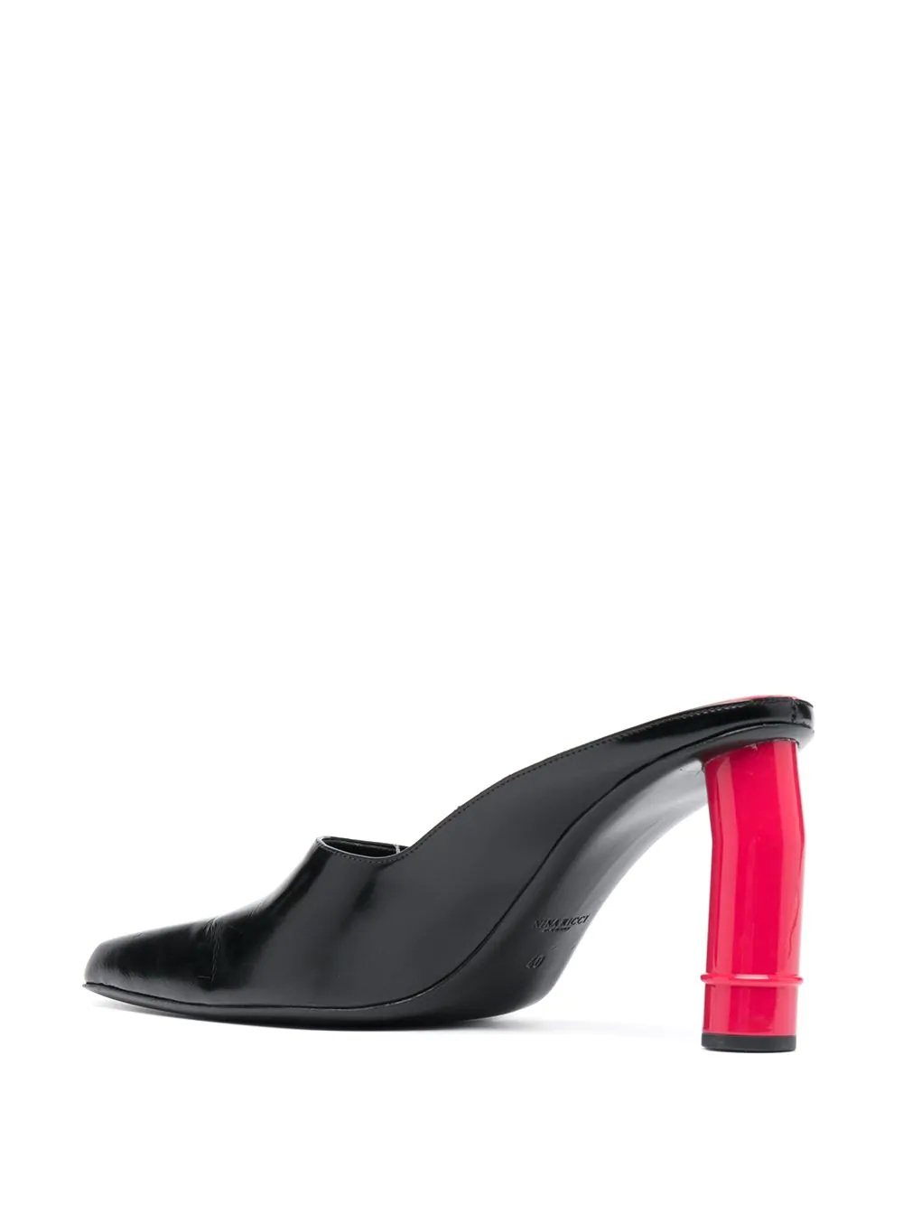 contrast-heel mules - 3