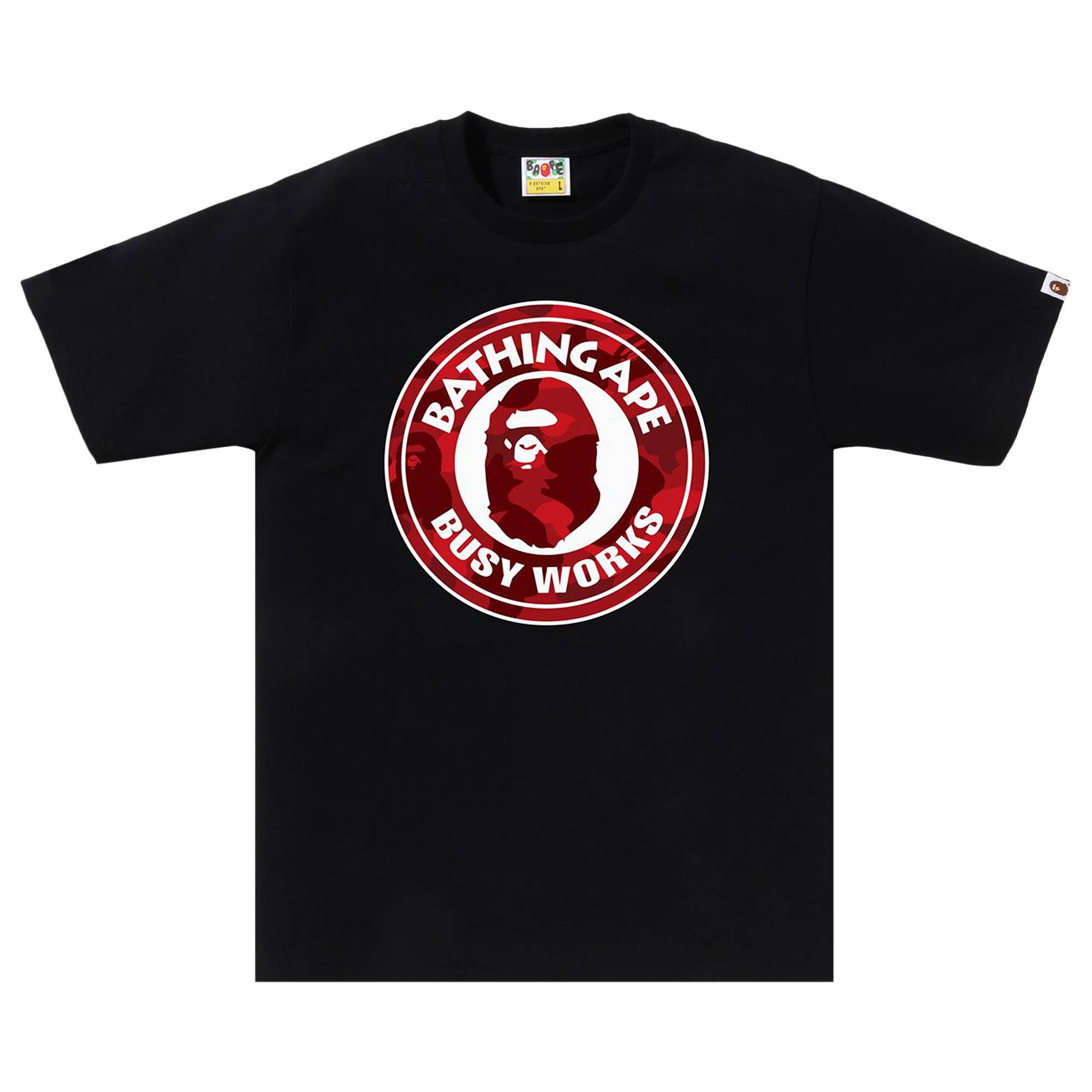 BAPE Color Camo Busy Works Tee 'Black/Red' - 1