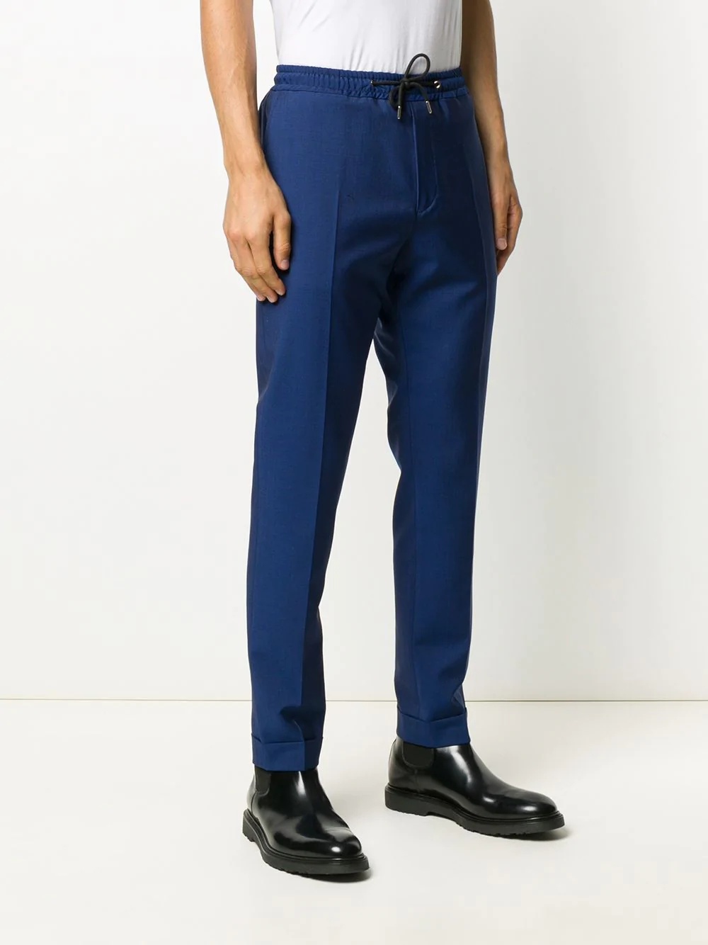 drawstring waist tapered trousers - 3