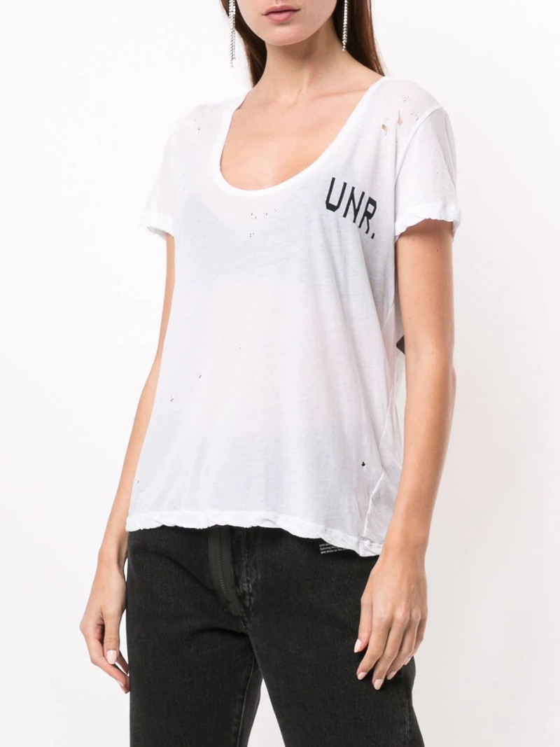 distressed UNR print T-shirt 3